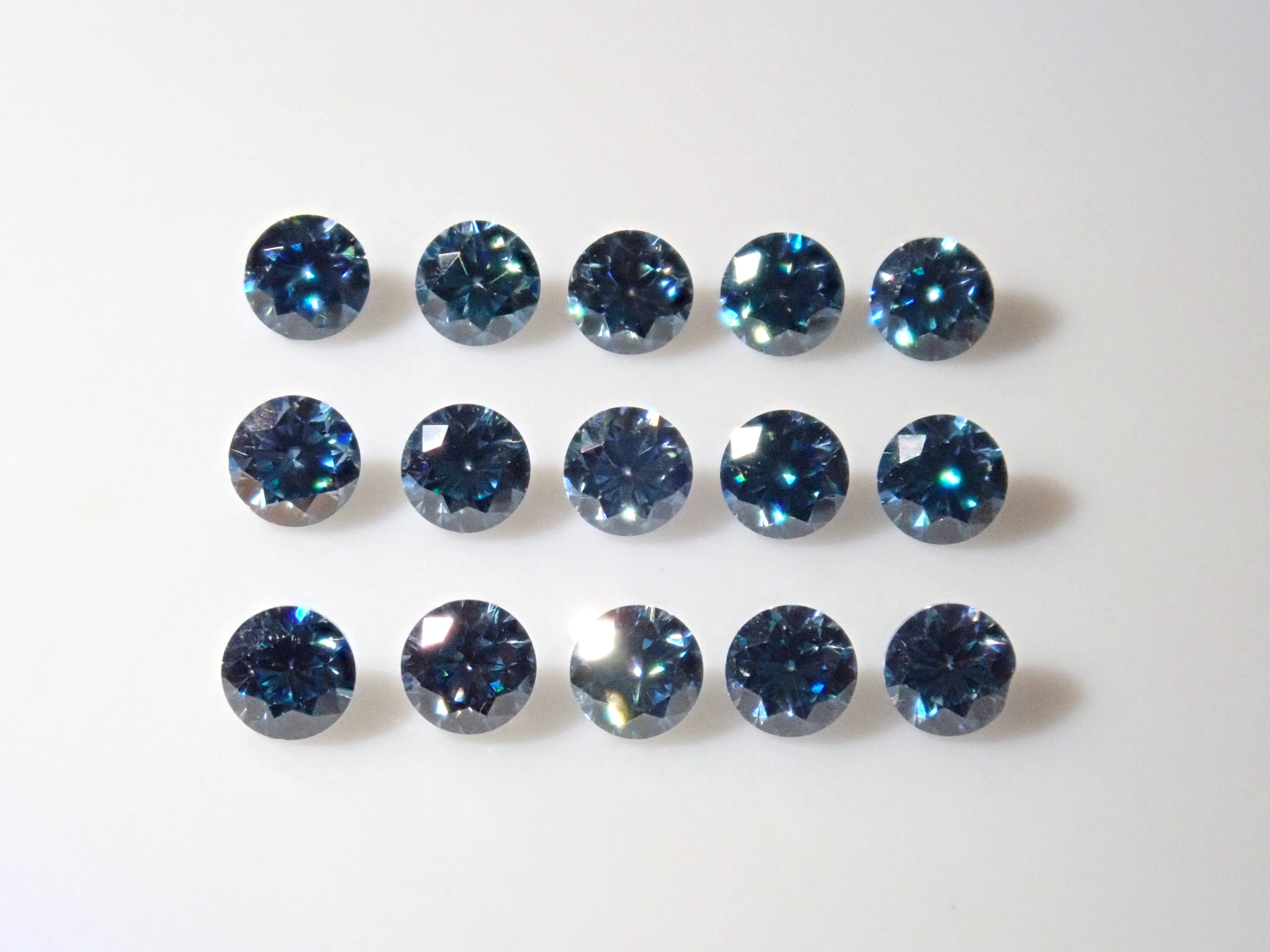 Synthetic moissanite 1 stone loose (blue moissanite, 2.0mm)《Multiple purchase discount available》