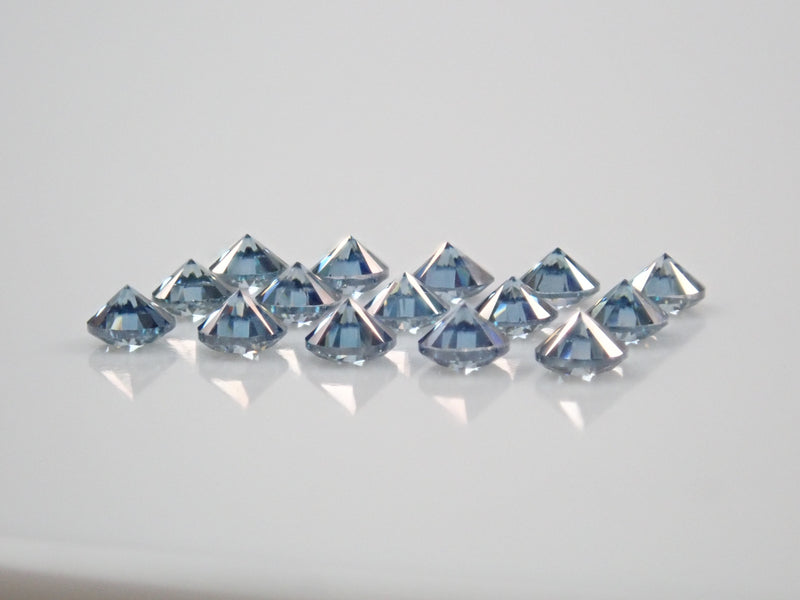 Synthetic moissanite 1 stone loose (blue moissanite, 2.0mm)《Multiple purchase discount available》