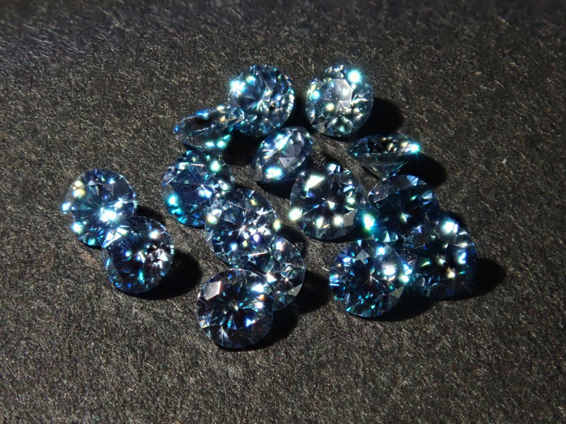 Synthetic moissanite 1 stone loose (blue moissanite, 2.0mm)《Multiple purchase discount available》