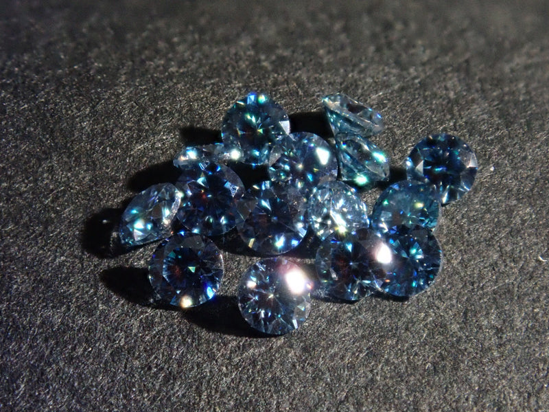 Synthetic moissanite 1 stone loose (blue moissanite, 1.2mm)《Multiple purchase discount available》