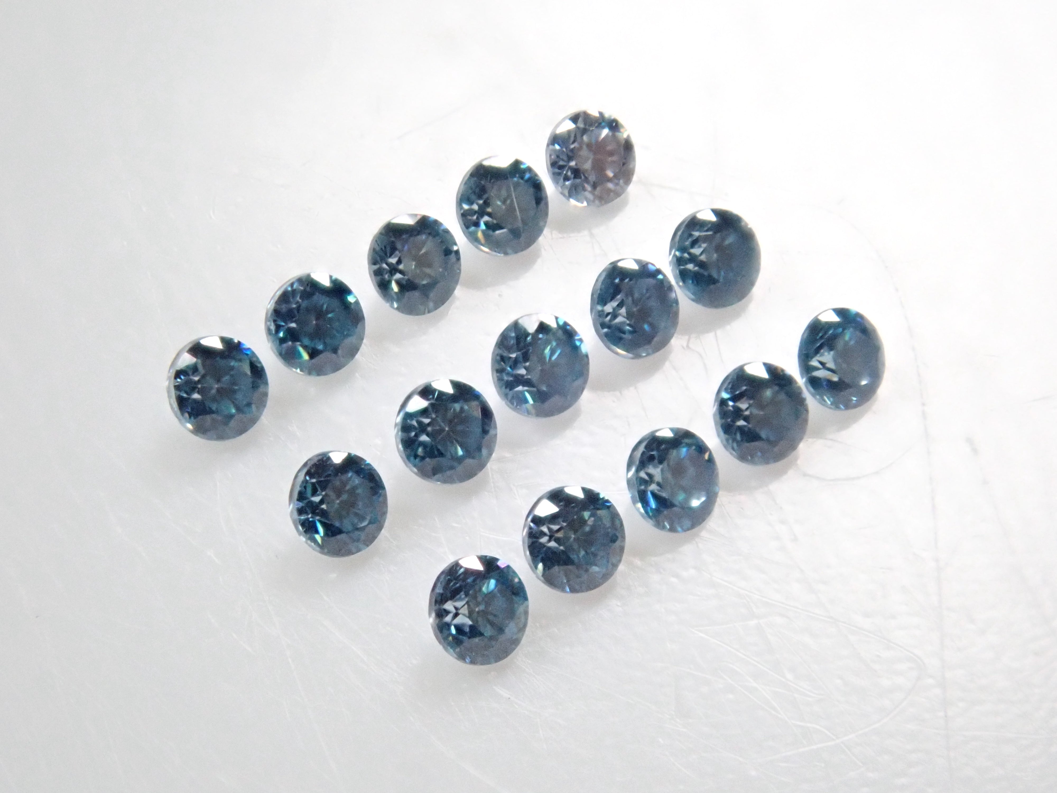 Synthetic moissanite 1 stone loose (blue moissanite, 1.2mm)《Multiple purchase discount available》