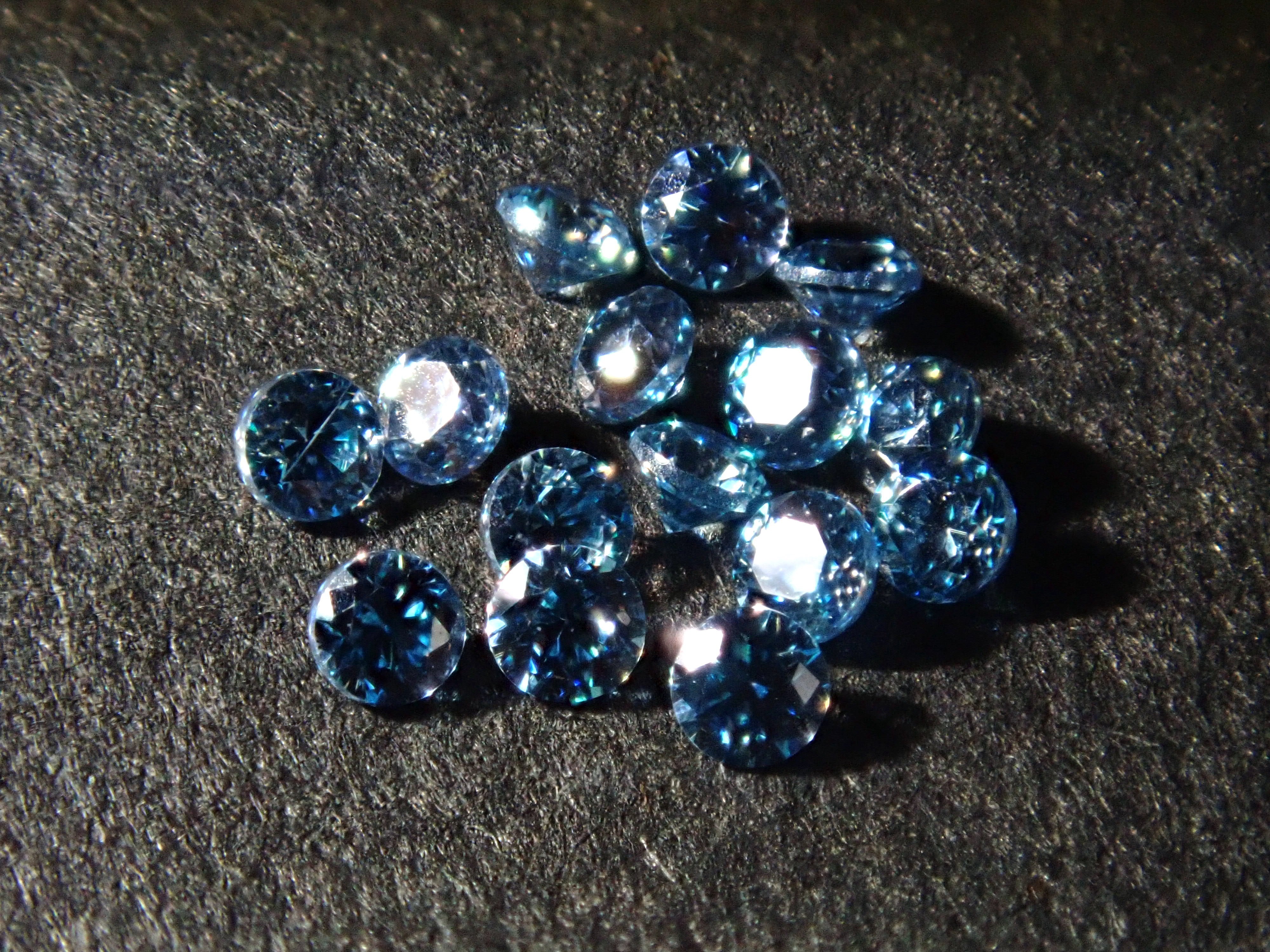 Synthetic moissanite 1 stone loose (blue moissanite, 1.2mm)《Multiple purchase discount available》