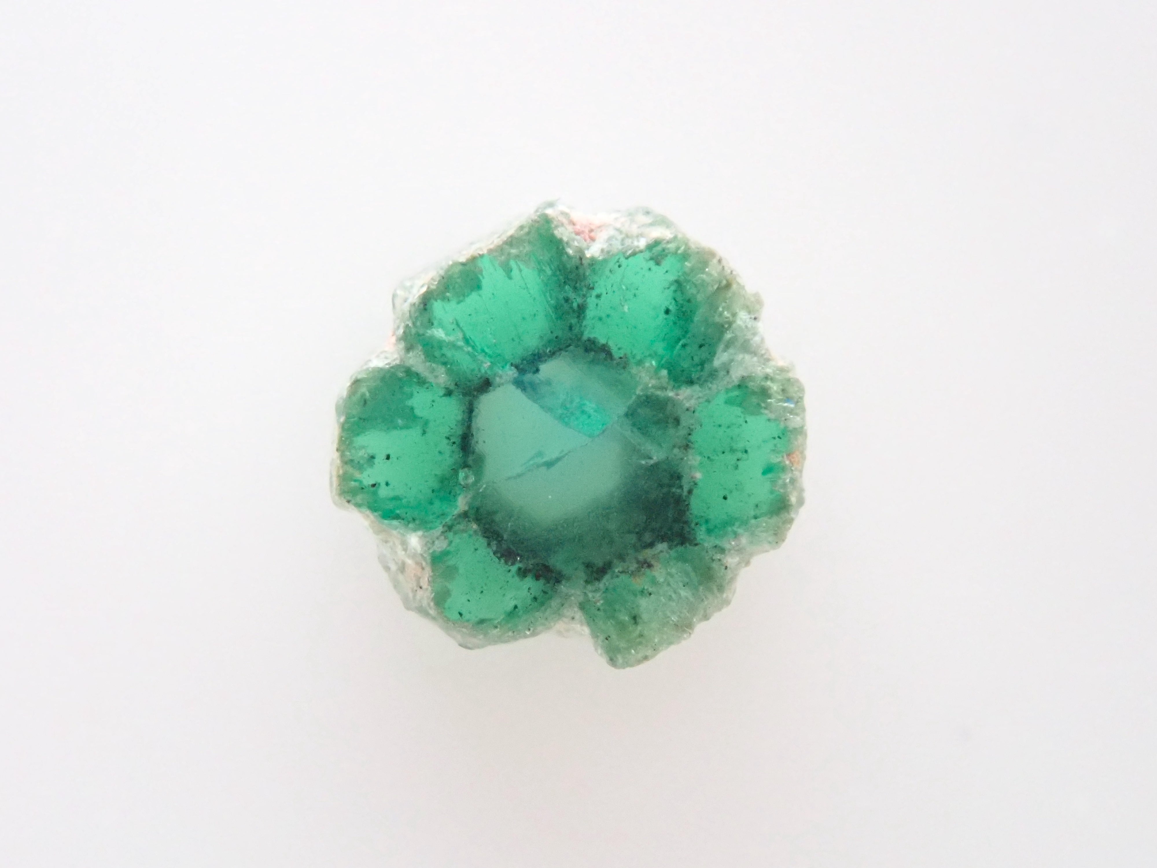 Colombian trapiche emerald (reverse trapiche) 0.158ct rough stone