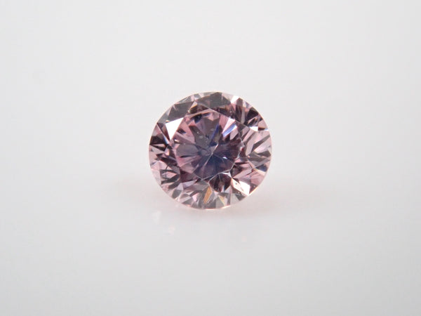 ピンクダイヤモンド 2.1mm/0.041ルース(FANCY LIGHT PURPLISH PINK, VS2)