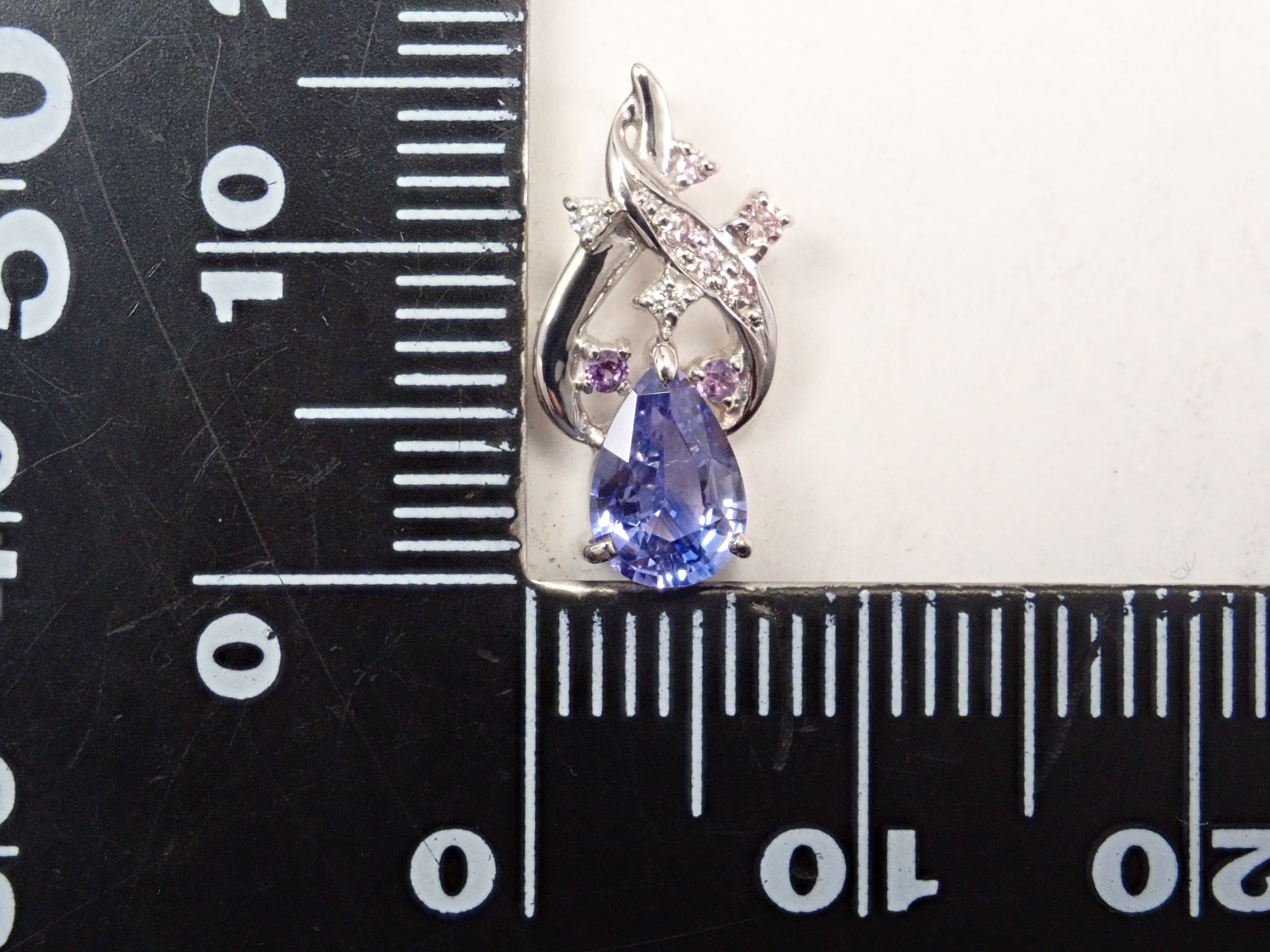 [Lottery Sale 0201_10] Pt950 Bicolor Sapphire Pendant Top (Necklace Top)