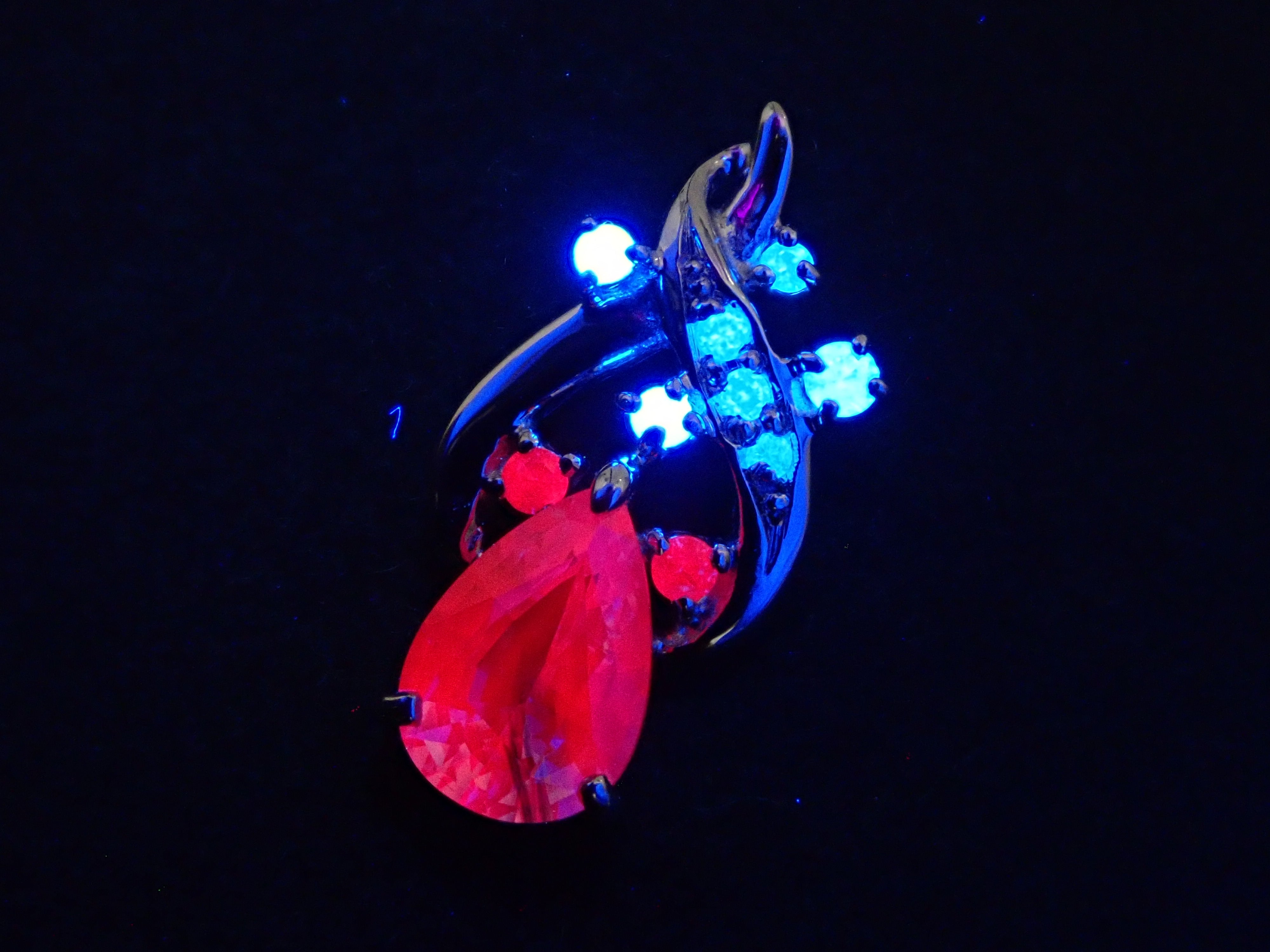 [Lottery Sale 0201_10] Pt950 Bicolor Sapphire Pendant Top (Necklace Top)