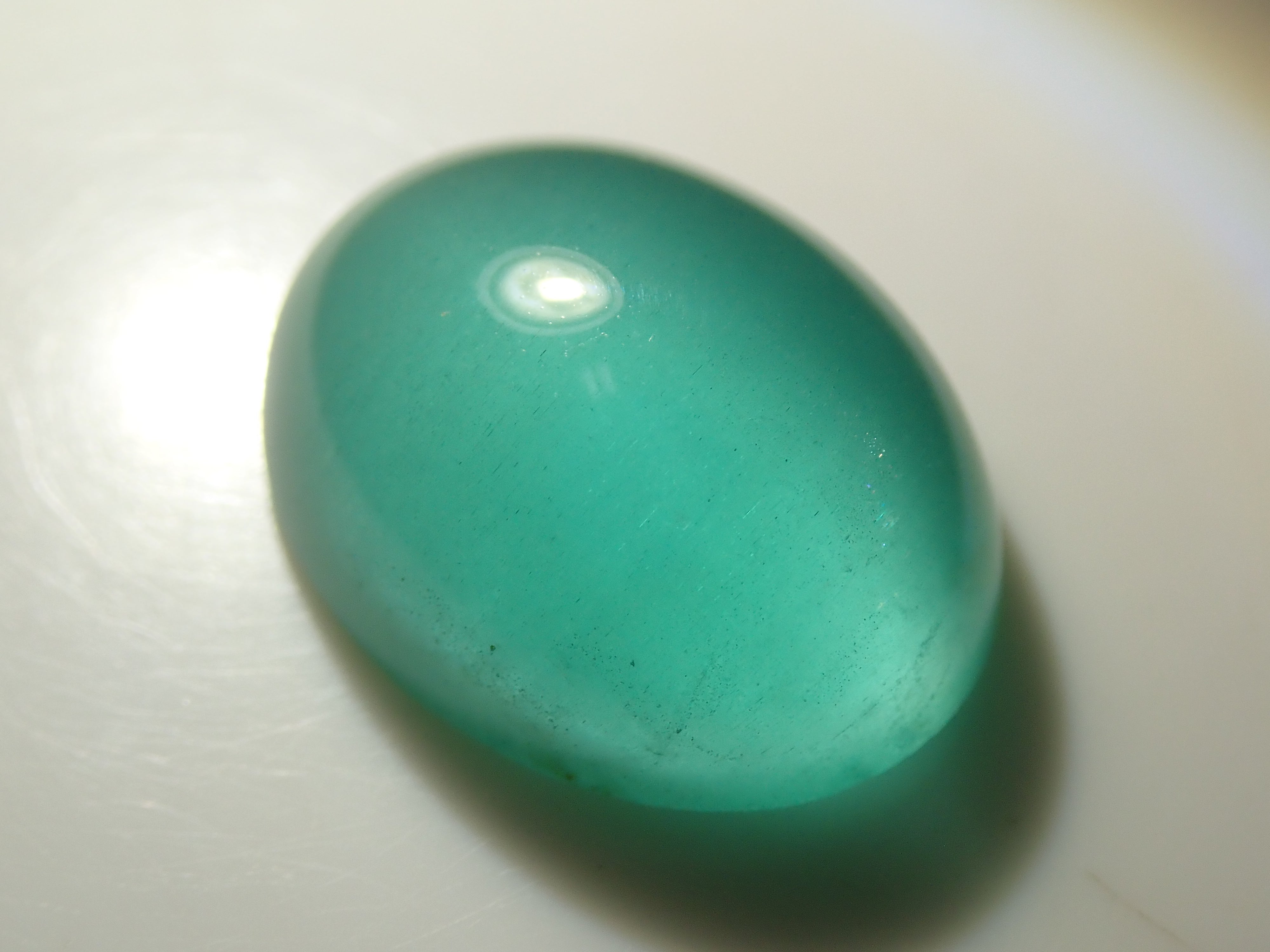 【Lottery Sale 0731_08】Brazilian Emerald Cat's Eye 6.083ct Loose Gemstone with Japanese and German Gemological Report