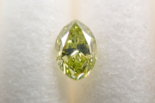 Peridot green diamond (treatment) 0.071ct loose (equivalent to VS class)