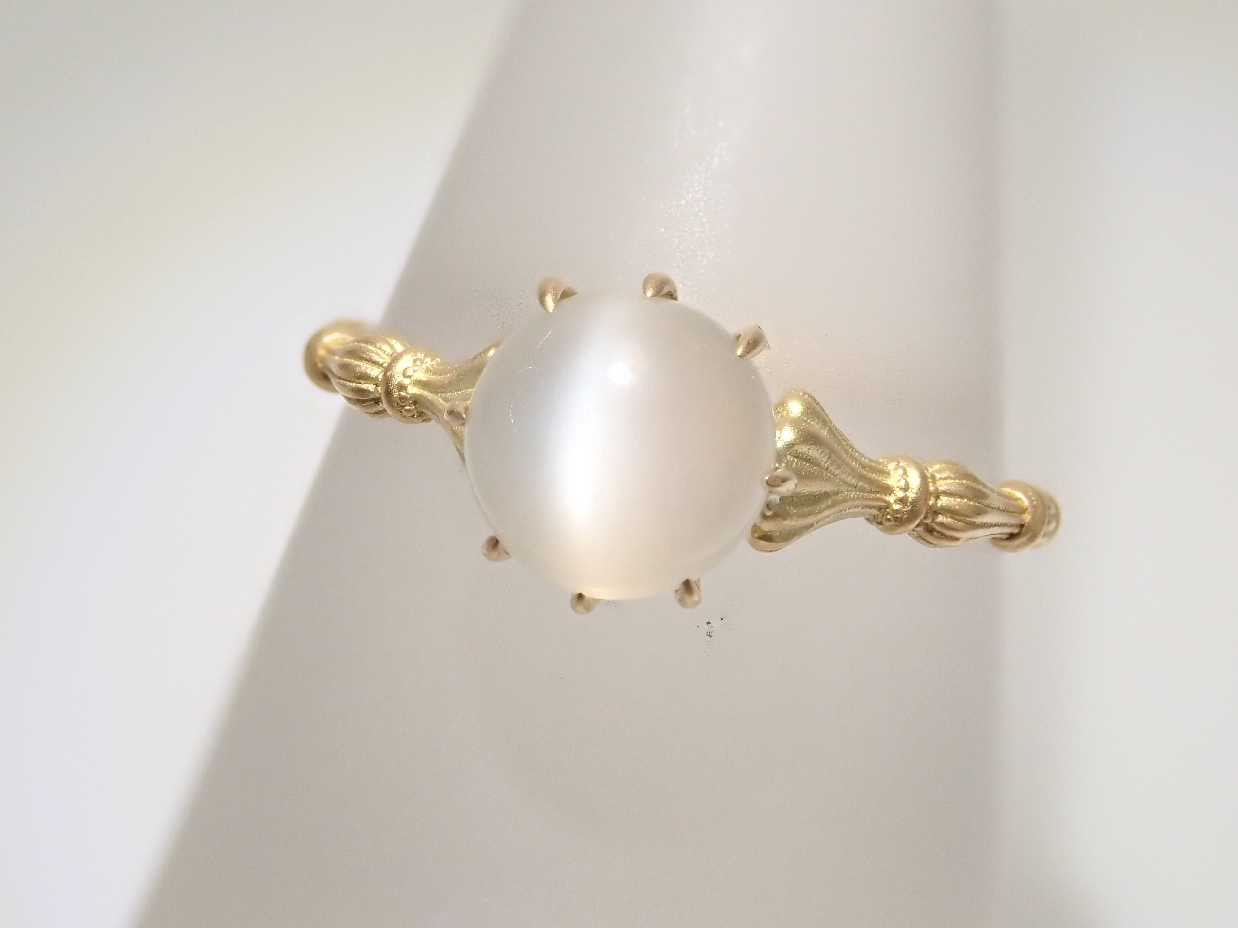 K18YG ロシア産デマントイドガーネット（ホーステール認む） 0.271ct リング