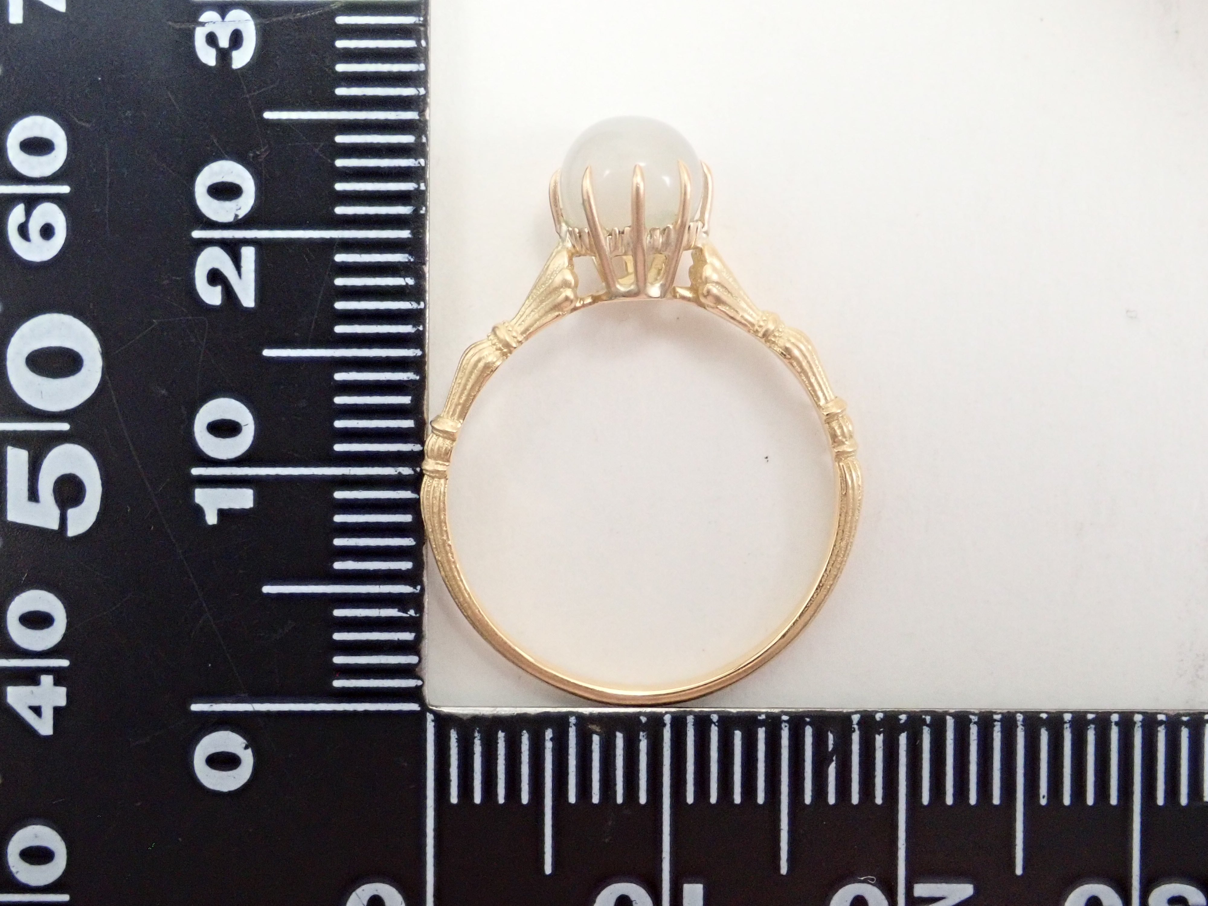 K18YG ロシア産デマントイドガーネット（ホーステール認む） 0.271ct リング