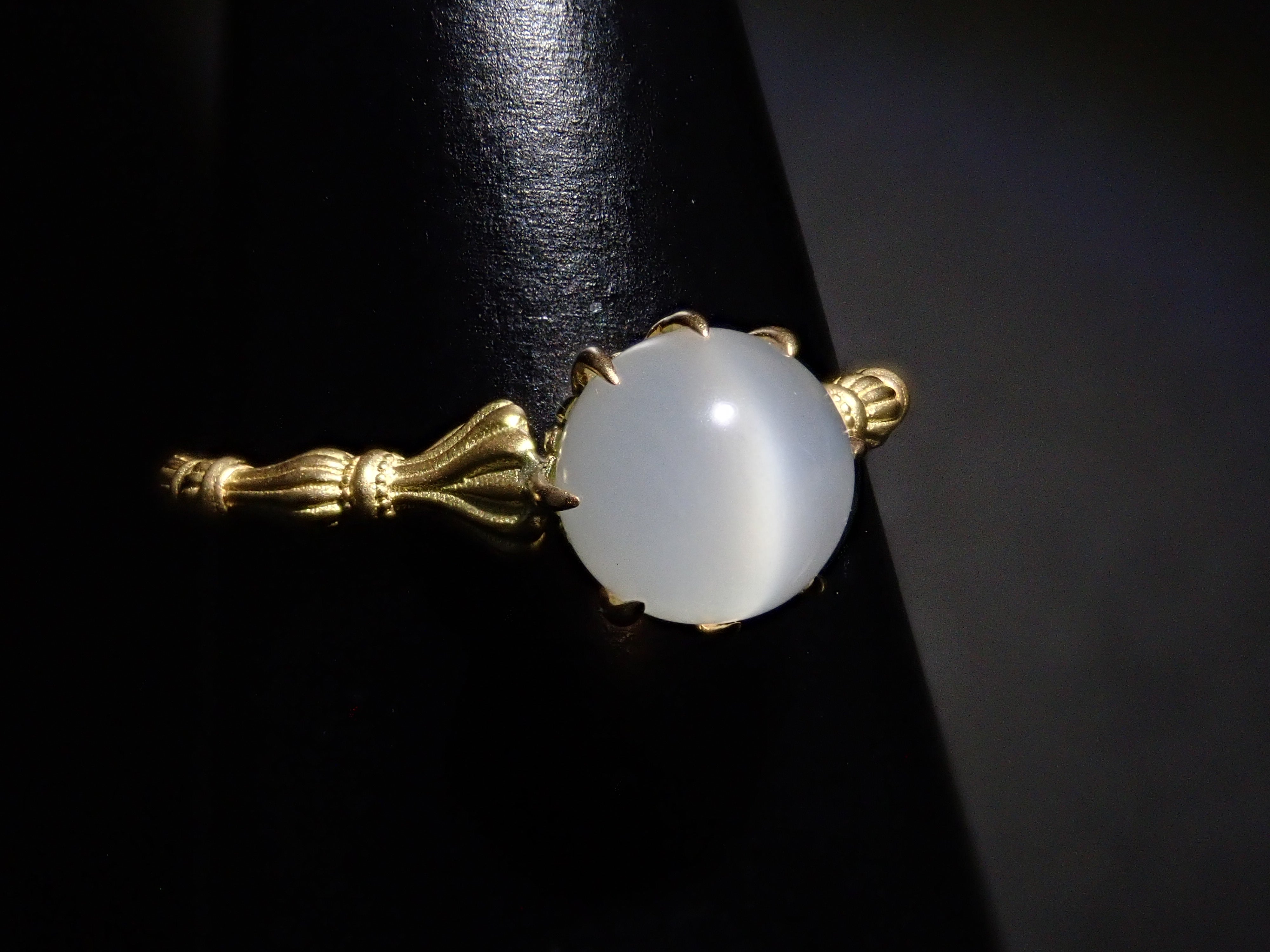 K18YG ロシア産デマントイドガーネット（ホーステール認む） 0.271ct リング