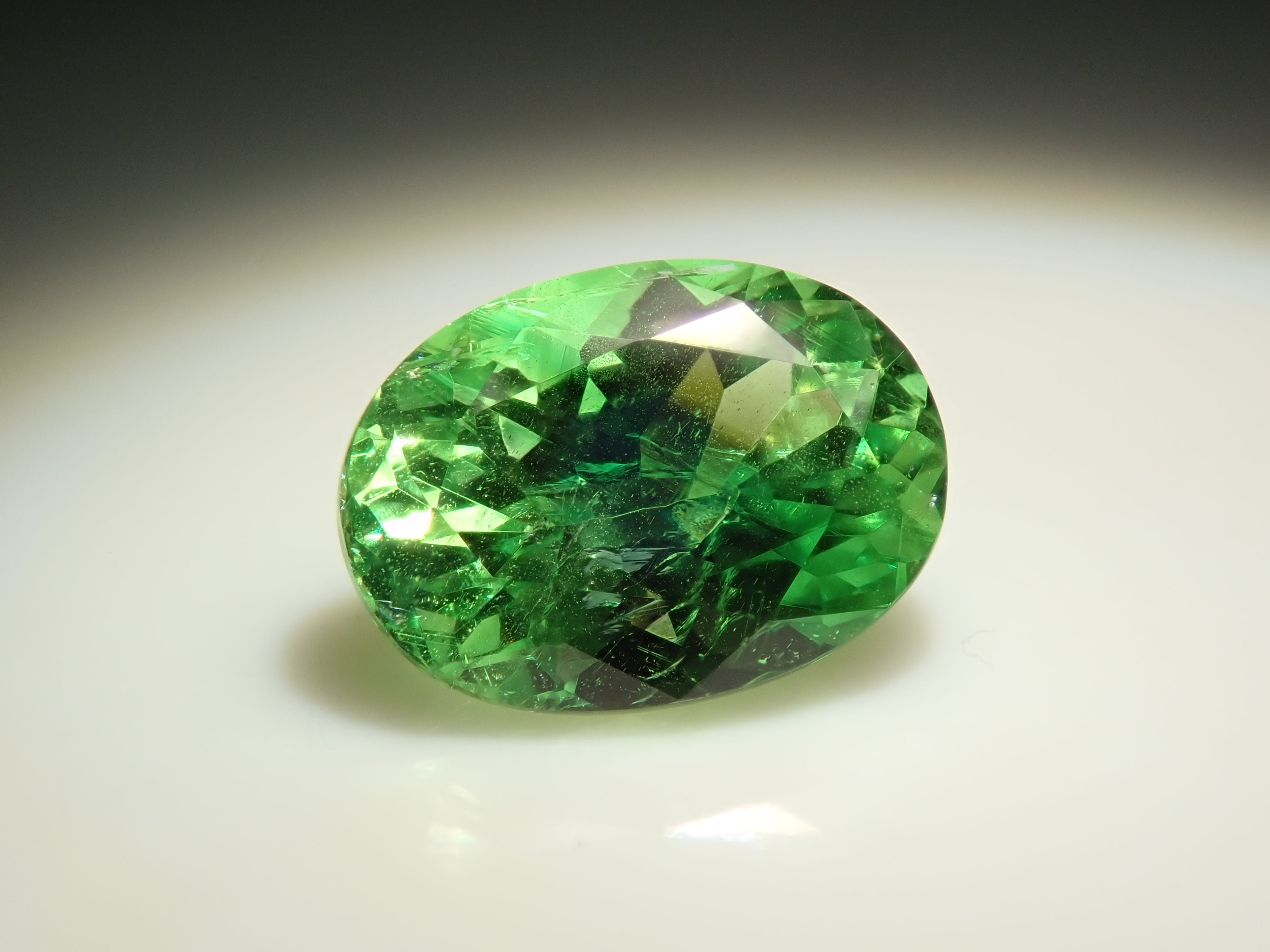 【12561607掲載】タンザニア産バイカラーグロッシュラーガーネット 0.796ctルース