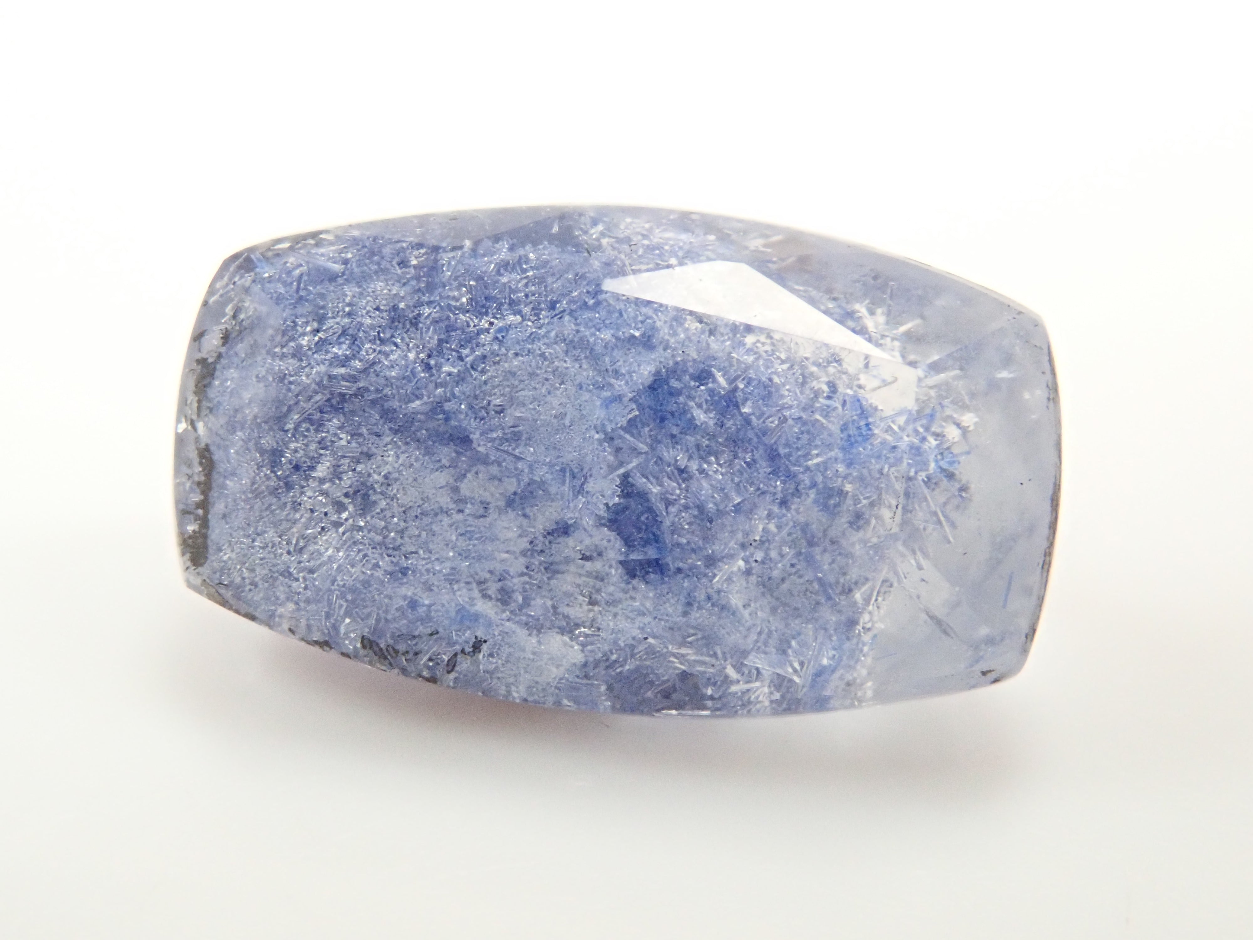 【12561954掲載】ブラジル産デュモルチェライトインクォーツ 3.009ctルース