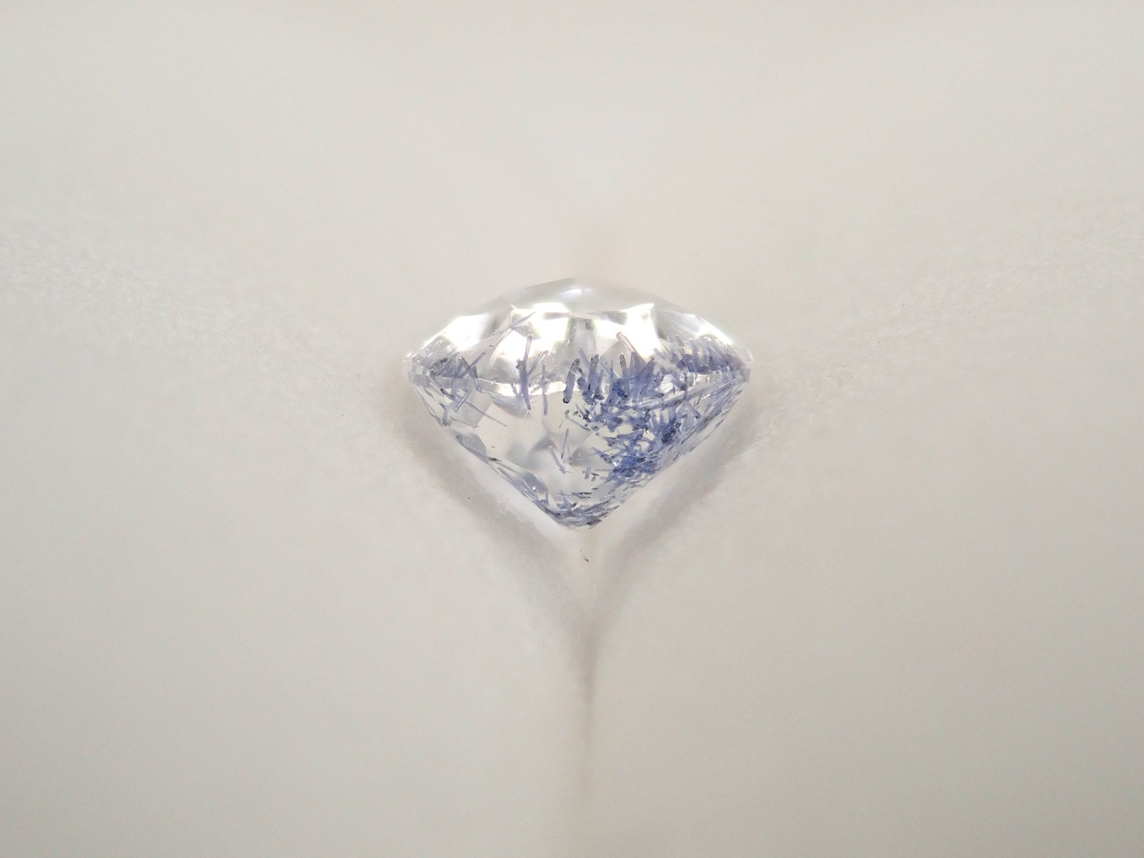 【12561968掲載】ブラジル産デュモルチェライトインクォーツ 0.803ctルース