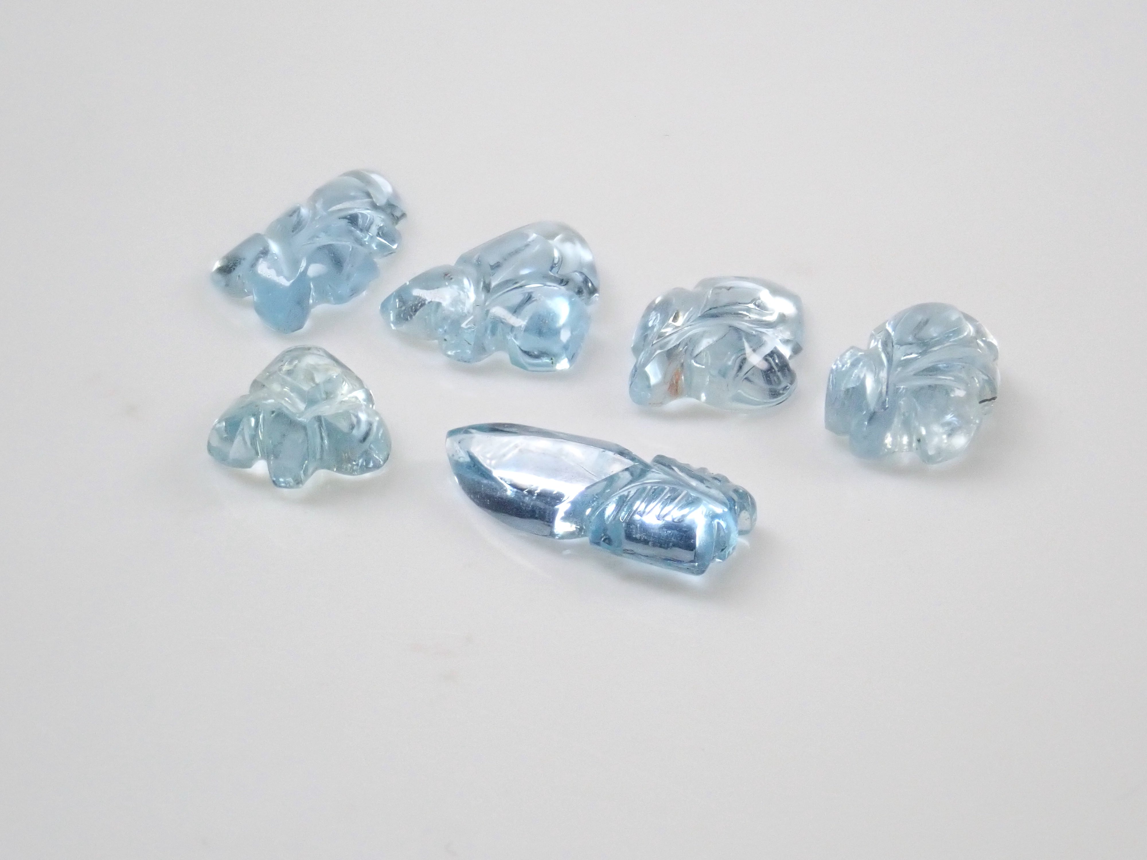 Limited to 6 stones: Aquamarine + Iolite loose stone set of 2 (March birthstone) Multiple purchase discounts available