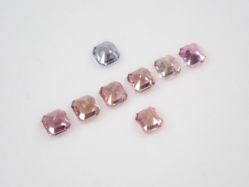 [Limited 8 stones] Gem gacha 💎 Sapphire gacha including 1 padparadscha sapphire (Asscher cut, 3mm, purchased in Hong Kong) [Multiple purchase discount available]