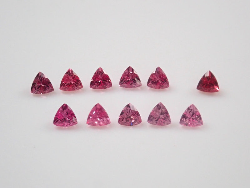 Limited to 11 stones: 1 loose pink spinel from Mahenge, Tanzania (trillion cut, 2.5mm) Discounts for multiple purchases