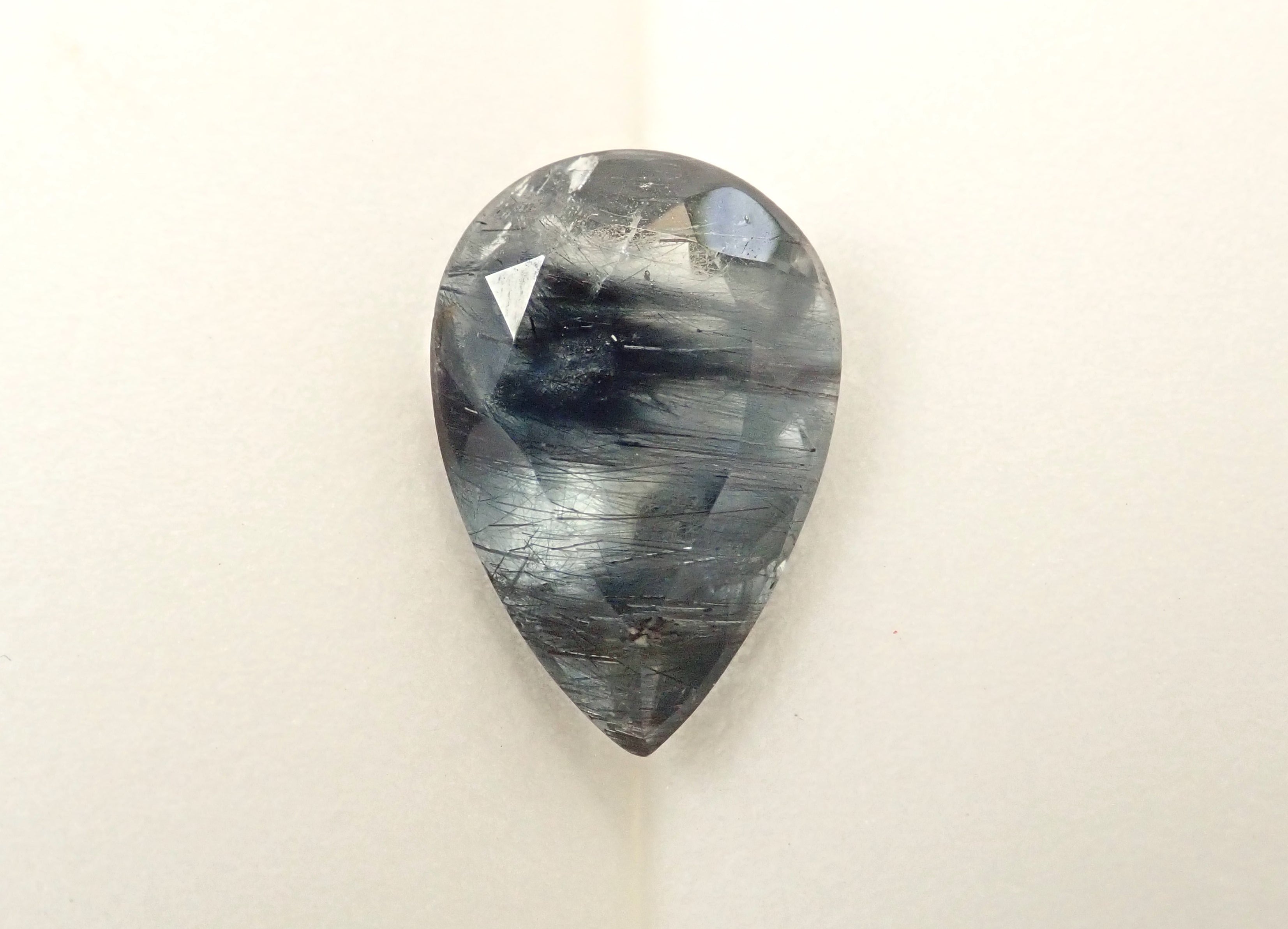 [12561992] Brazilian Blue Tourmaline in Quartz 3.379ct Loose Stone