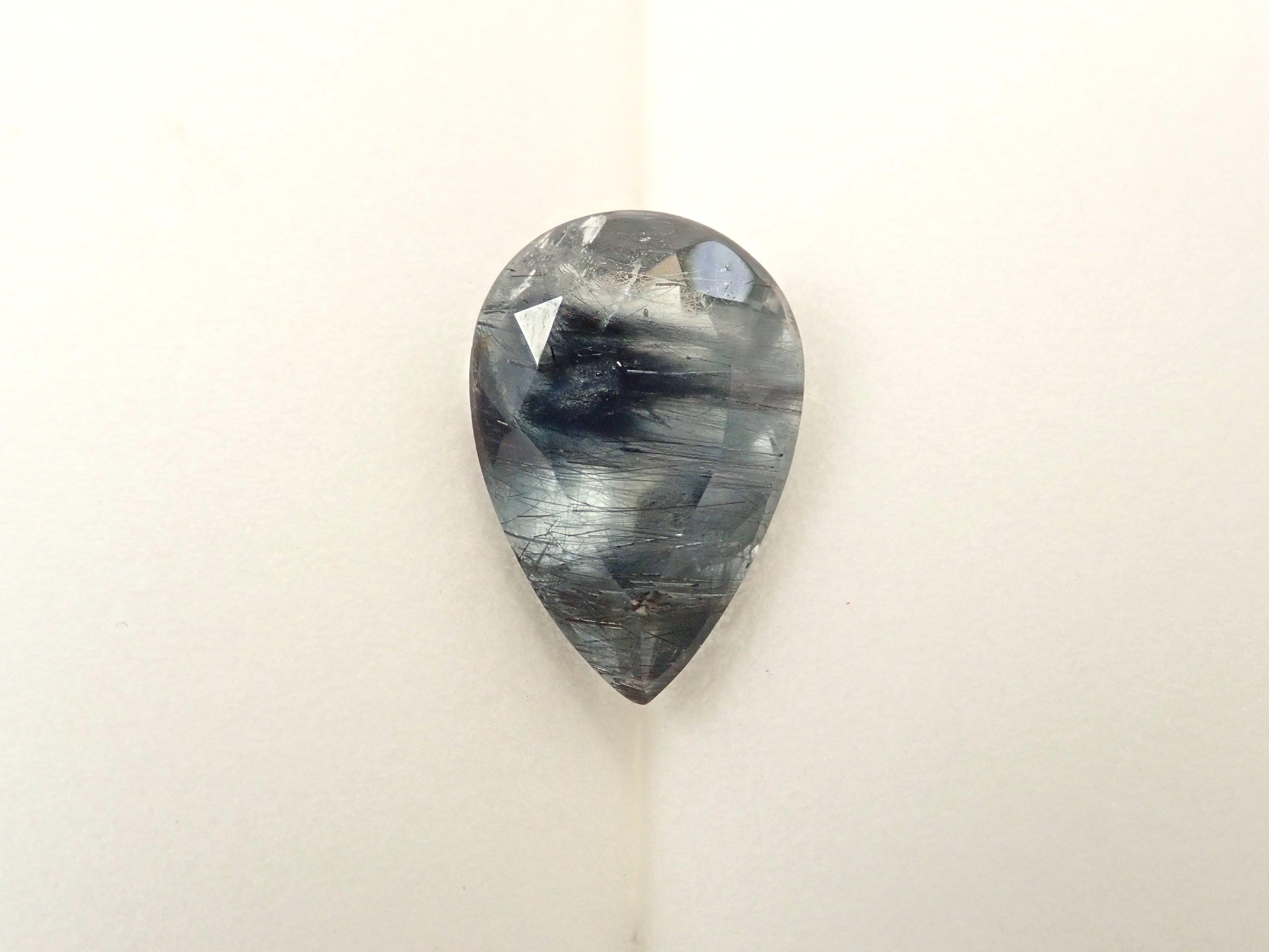 [12561992] Brazilian Blue Tourmaline in Quartz 3.379ct Loose Stone