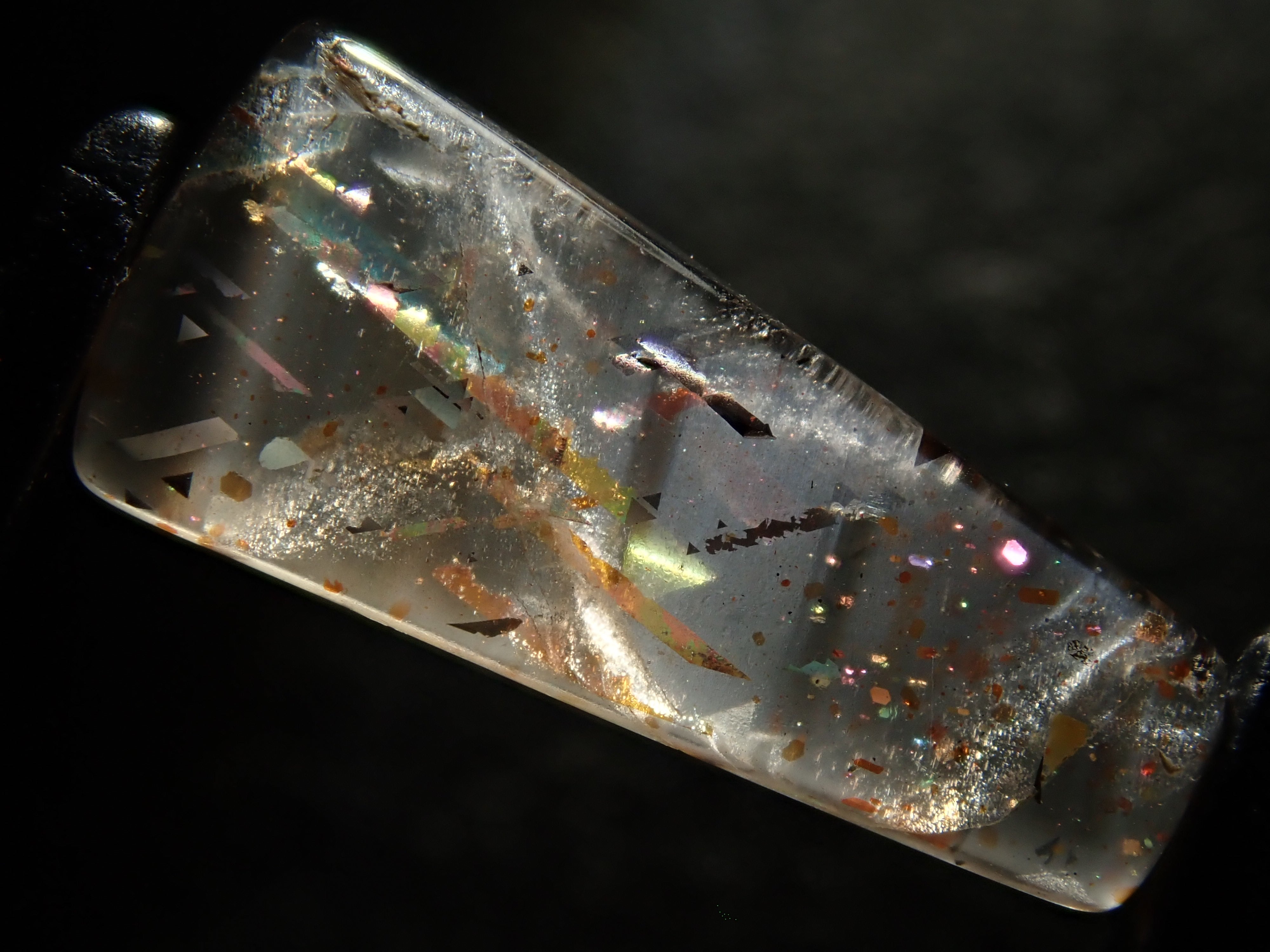 【12562045掲載】オーストラリア産レインボーラティスサンストーン 1.053ctルース