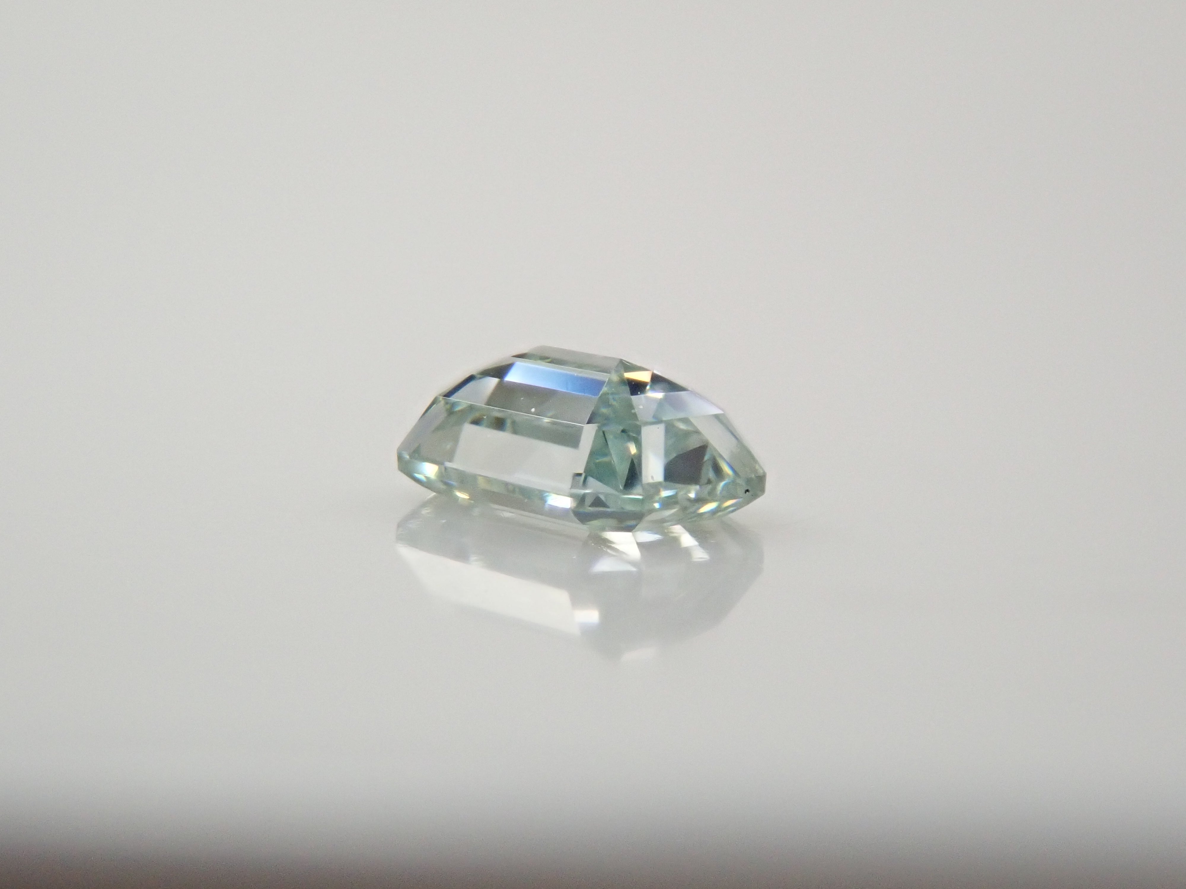 ブルーダイヤモンド（トリートメント） 0.110ctルース(Fancy Light Blue Green, VVS2)