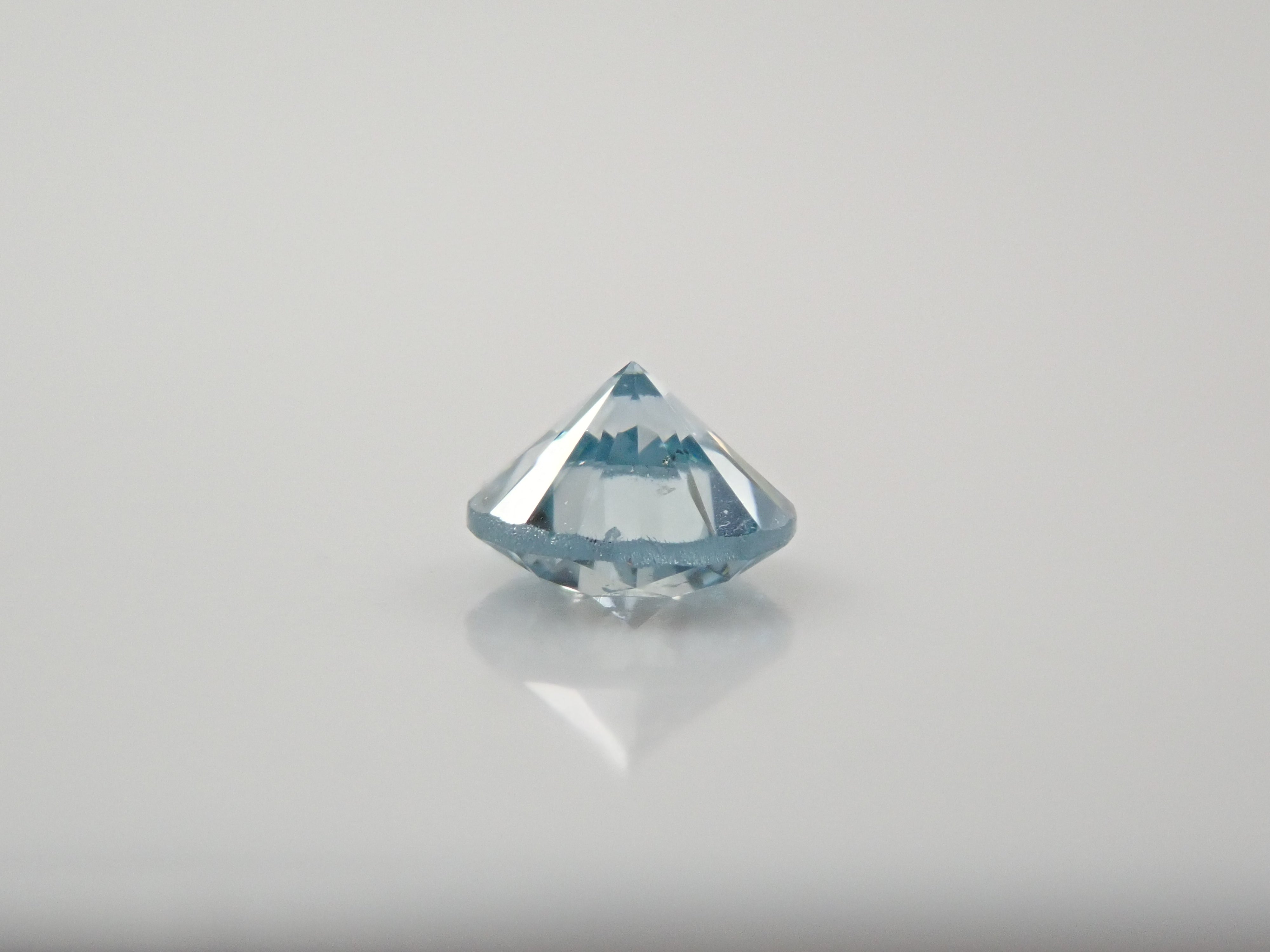 ブルーダイヤモンド（トリートメント） 0.095ctルース(Fancy Greenish Blue, SI1)