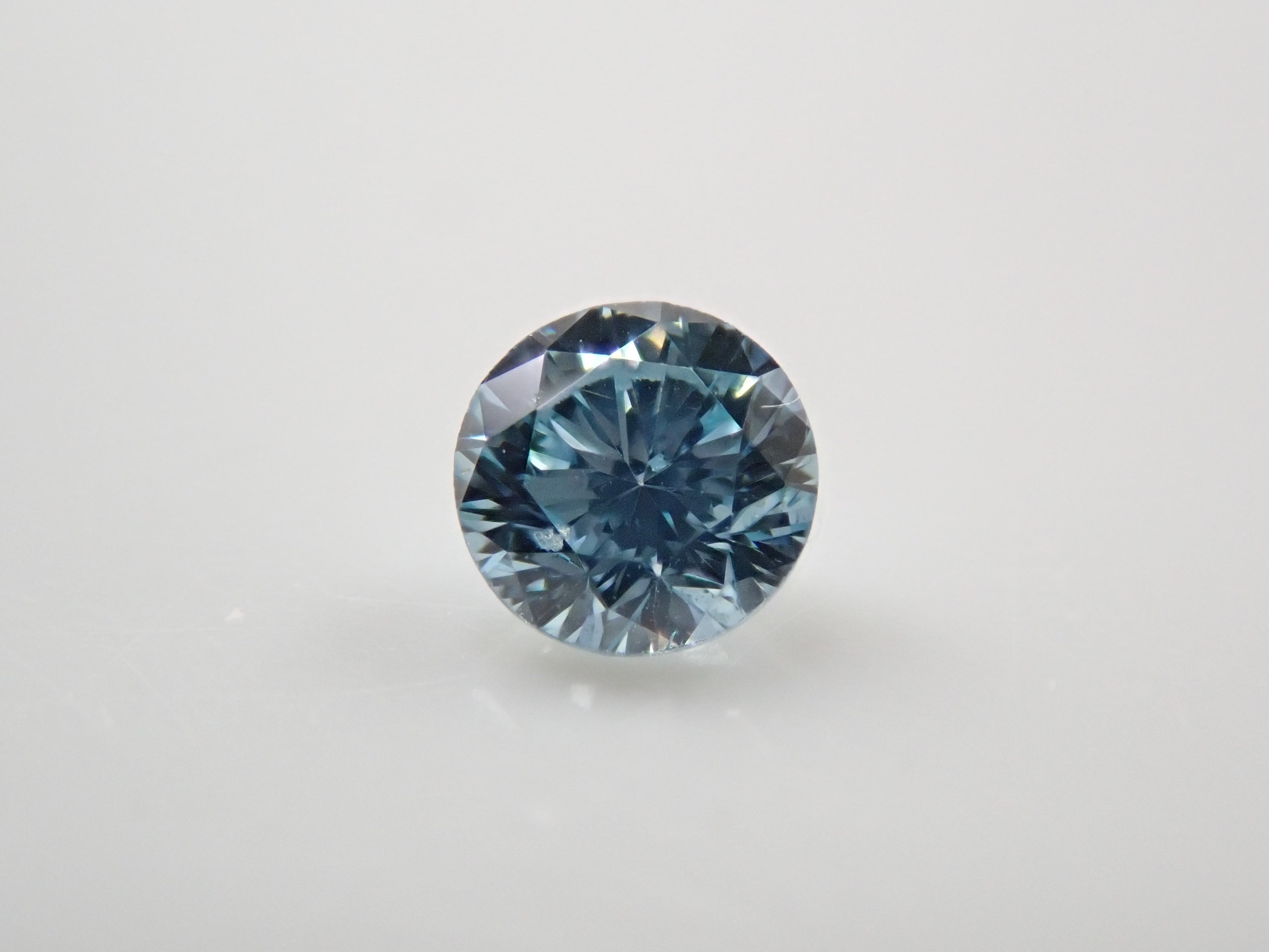 ブルーダイヤモンド（トリートメント） 0.095ctルース(Fancy Greenish Blue, SI1)