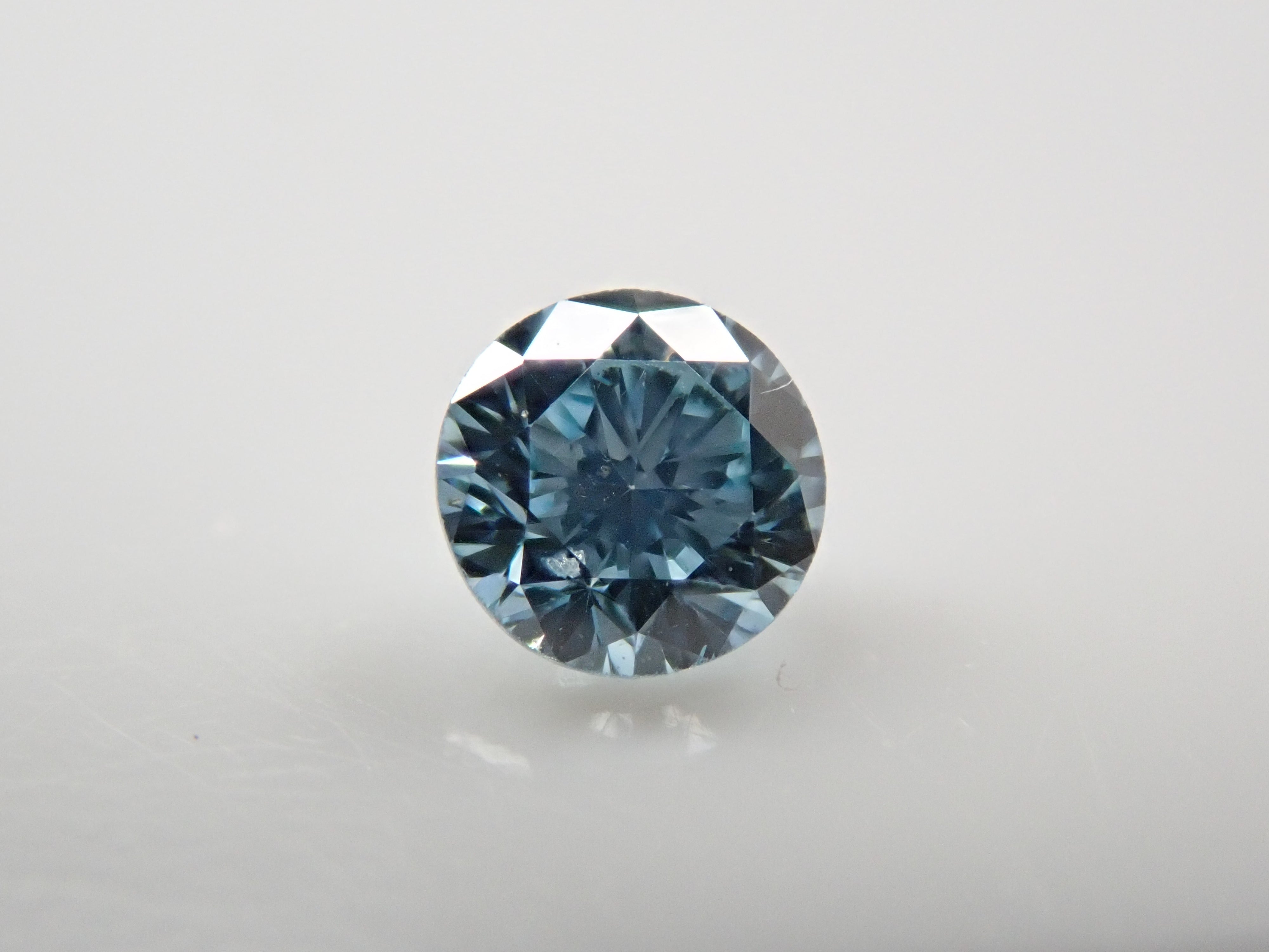 ブルーダイヤモンド（トリートメント） 0.095ctルース(Fancy Greenish Blue, SI1)
