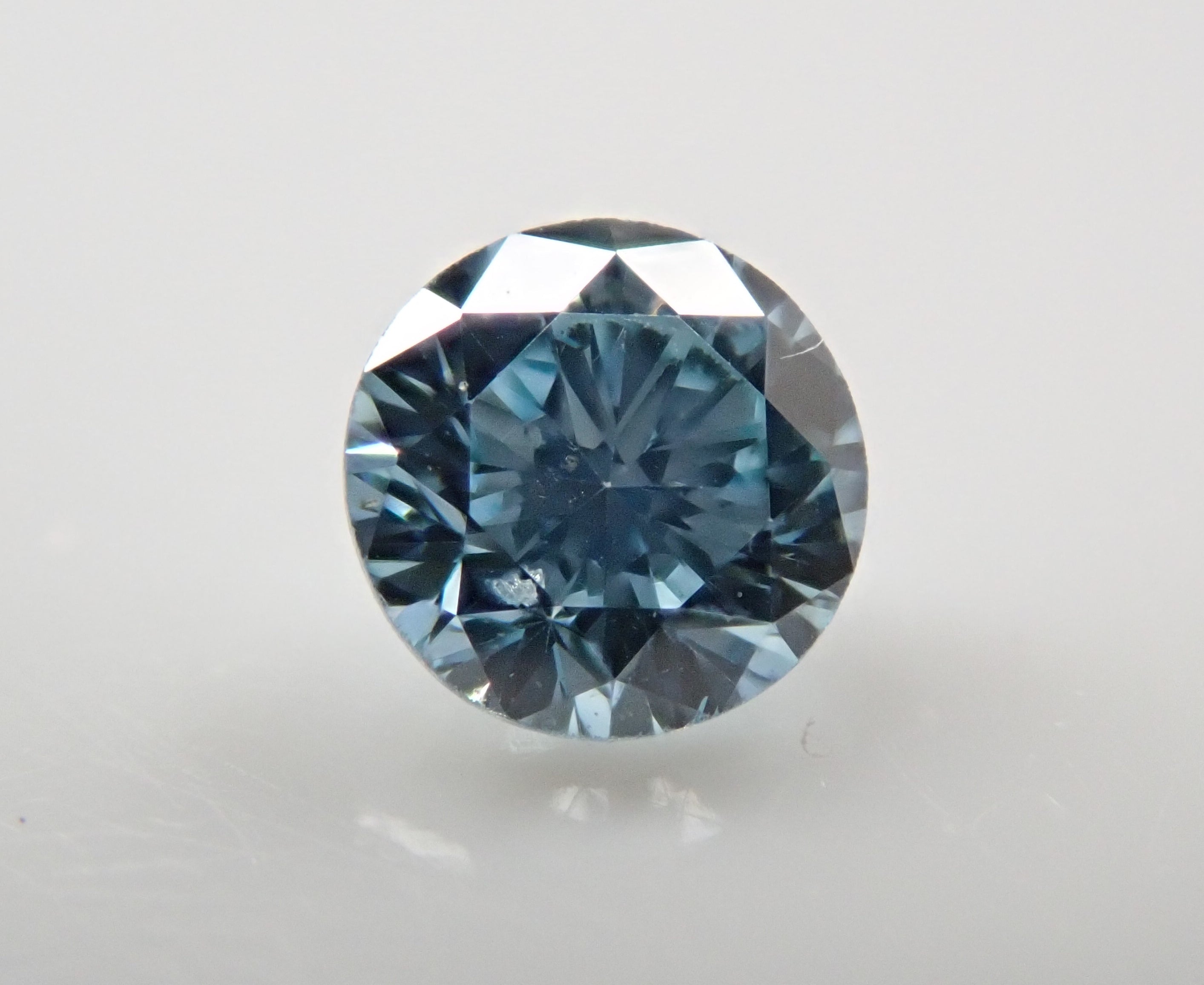 ブルーダイヤモンド（トリートメント） 0.095ctルース(Fancy Greenish Blue, SI1)