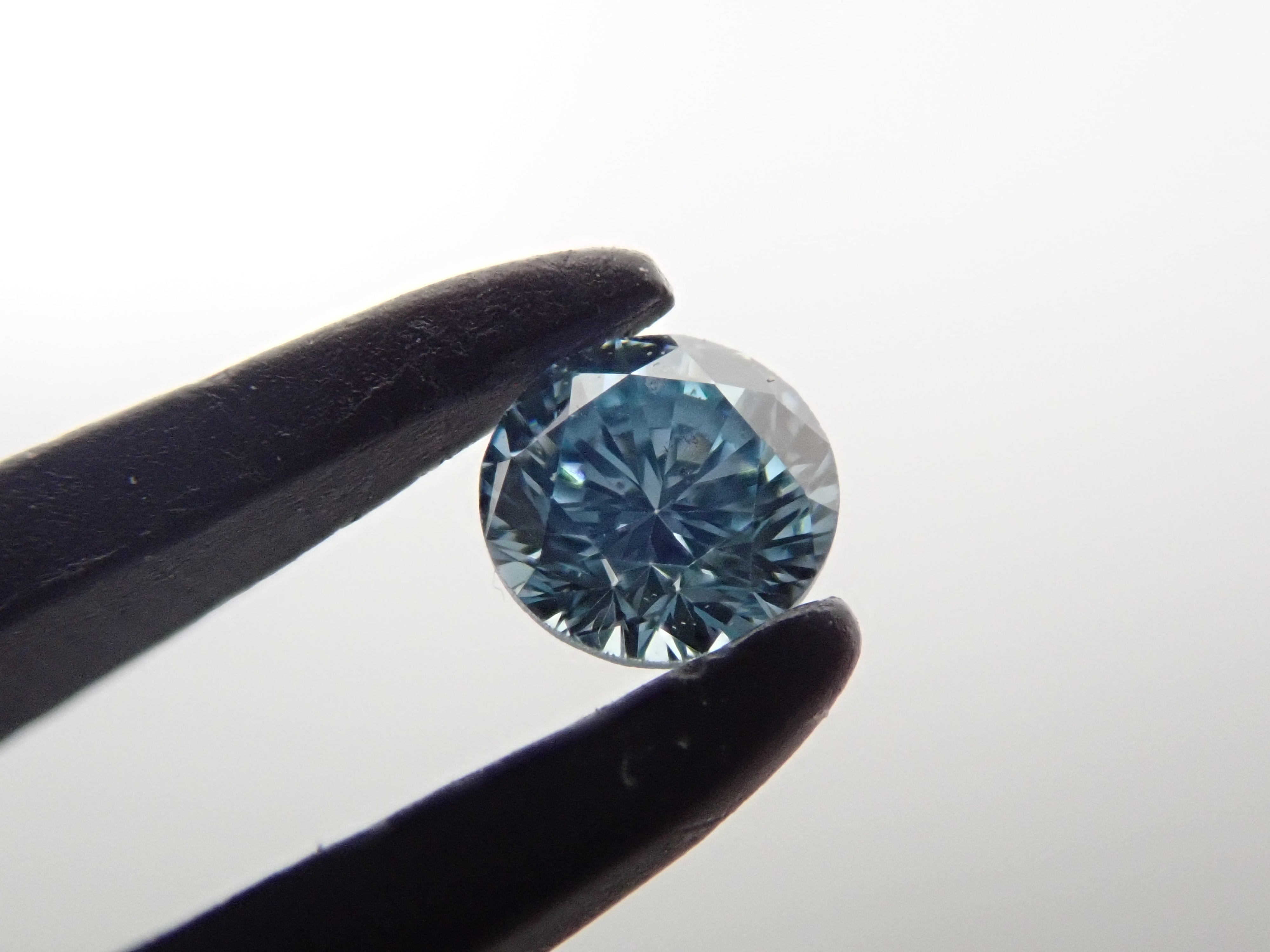 ブルーダイヤモンド（トリートメント） 0.095ctルース(Fancy Greenish Blue, SI1)