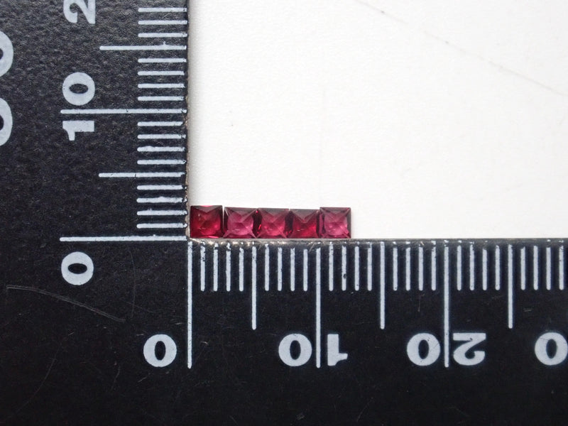 アメリカ産アントヒルガーネット（クロムパイロープガーネット） 1石ルース（プリンセスカット,2.5mm）《複数購入割引有》