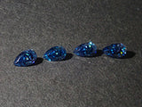 《限4石》合成莫桑石1石散裝（藍色莫桑石，梨形，3 x 5mm）《多買有優惠》