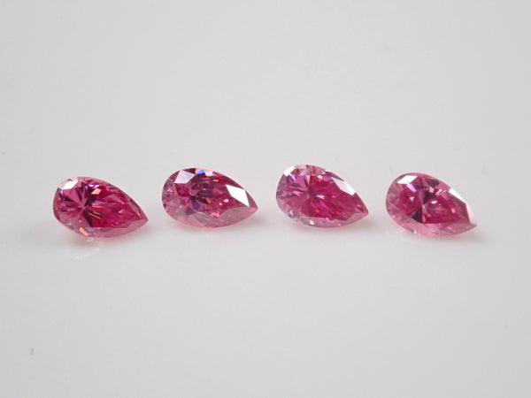 Limited to 4 stones: 1 synthetic moissanite loose stone (pink moissanite, pear shape, 3 x 5 mm) Multiple purchase discounts available