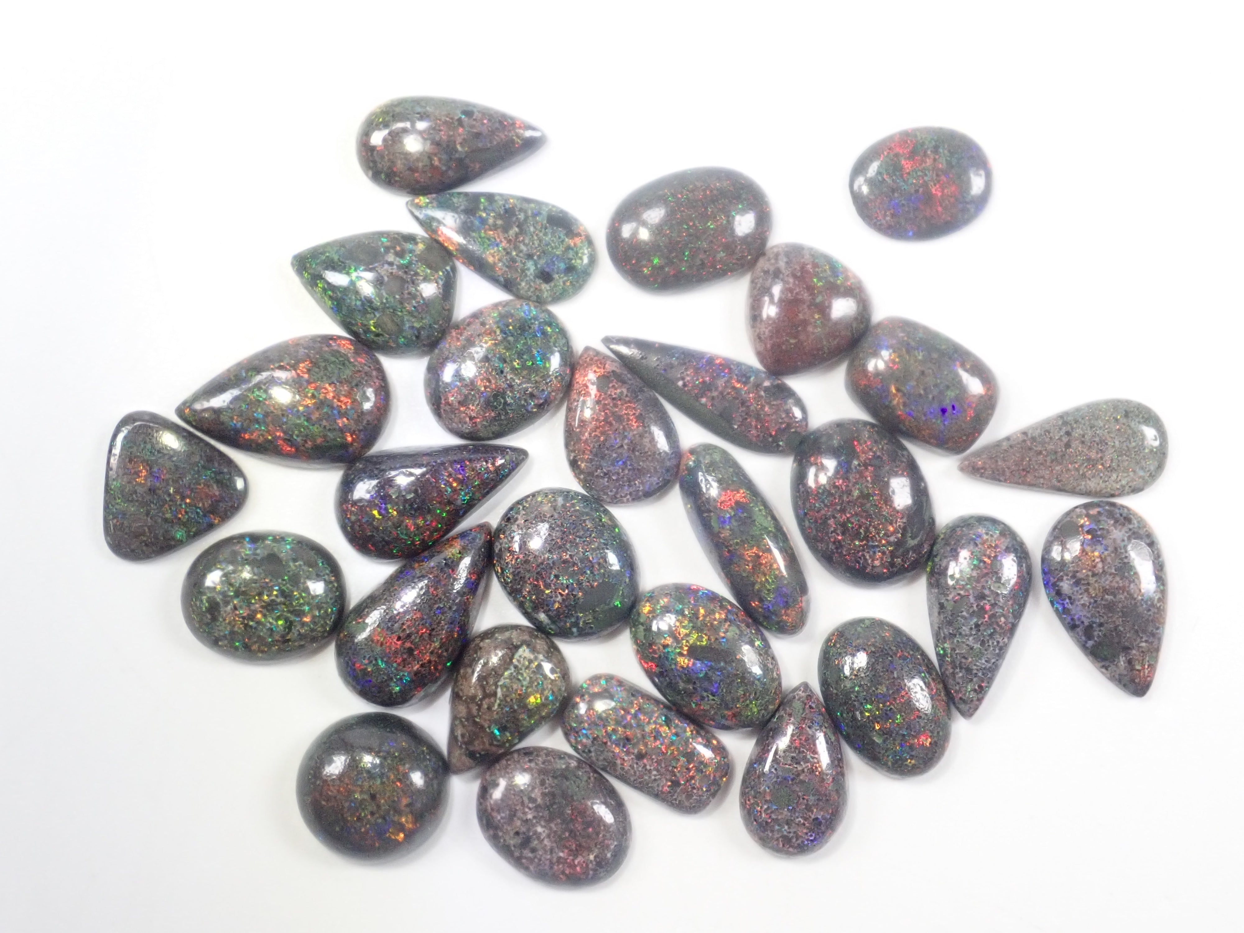 【3/28 22時販売】《ツーソン新着・限定28石》オーストラリア・アンダムーカ産ブラックマトリクスオパール（炭化処理）1石ルース《複数購入割引有》