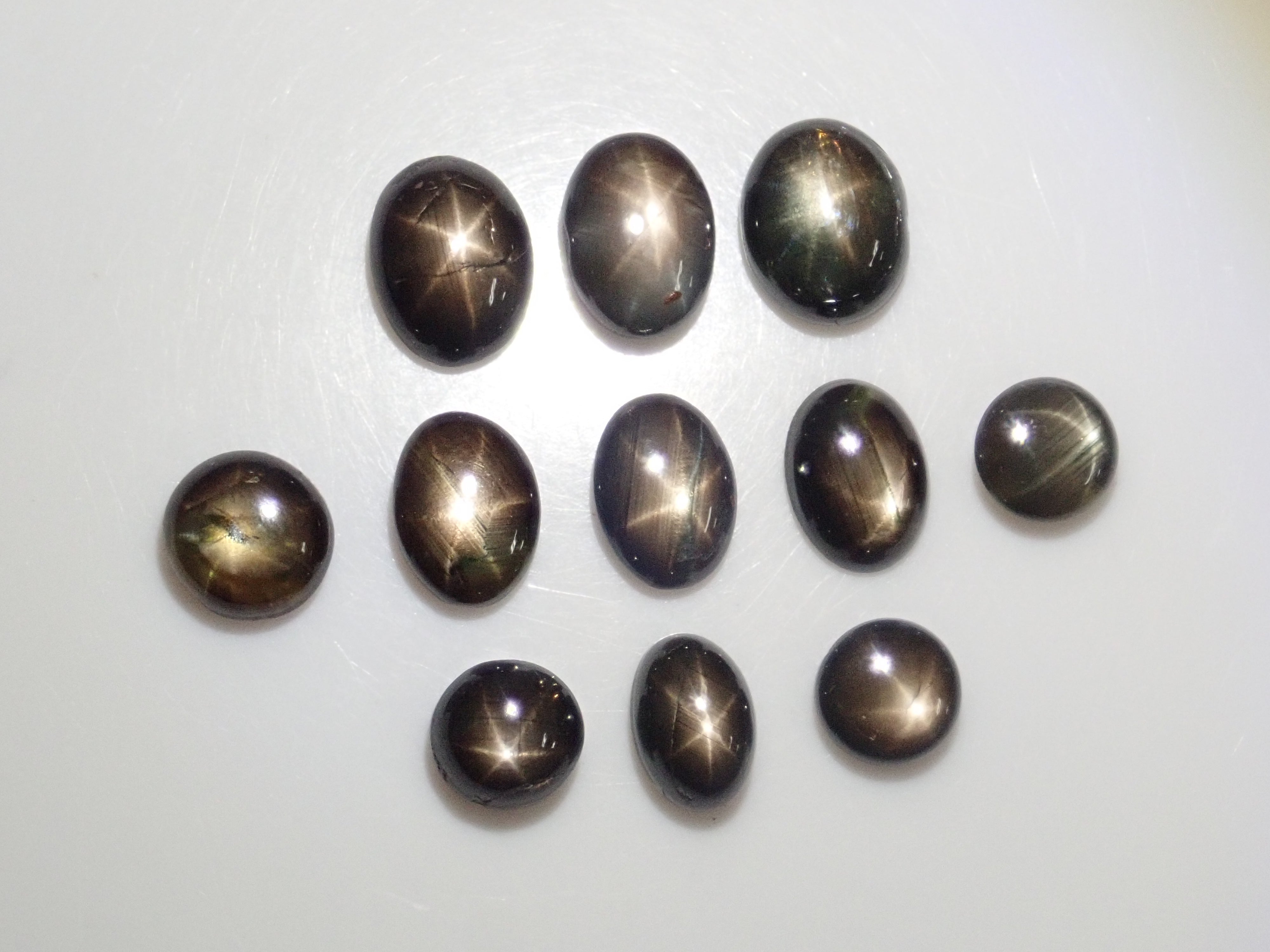 Limited to 13 stones: 1 black star sapphire loose stone (including 2 8-line star sapphires) Multiple purchase discounts available