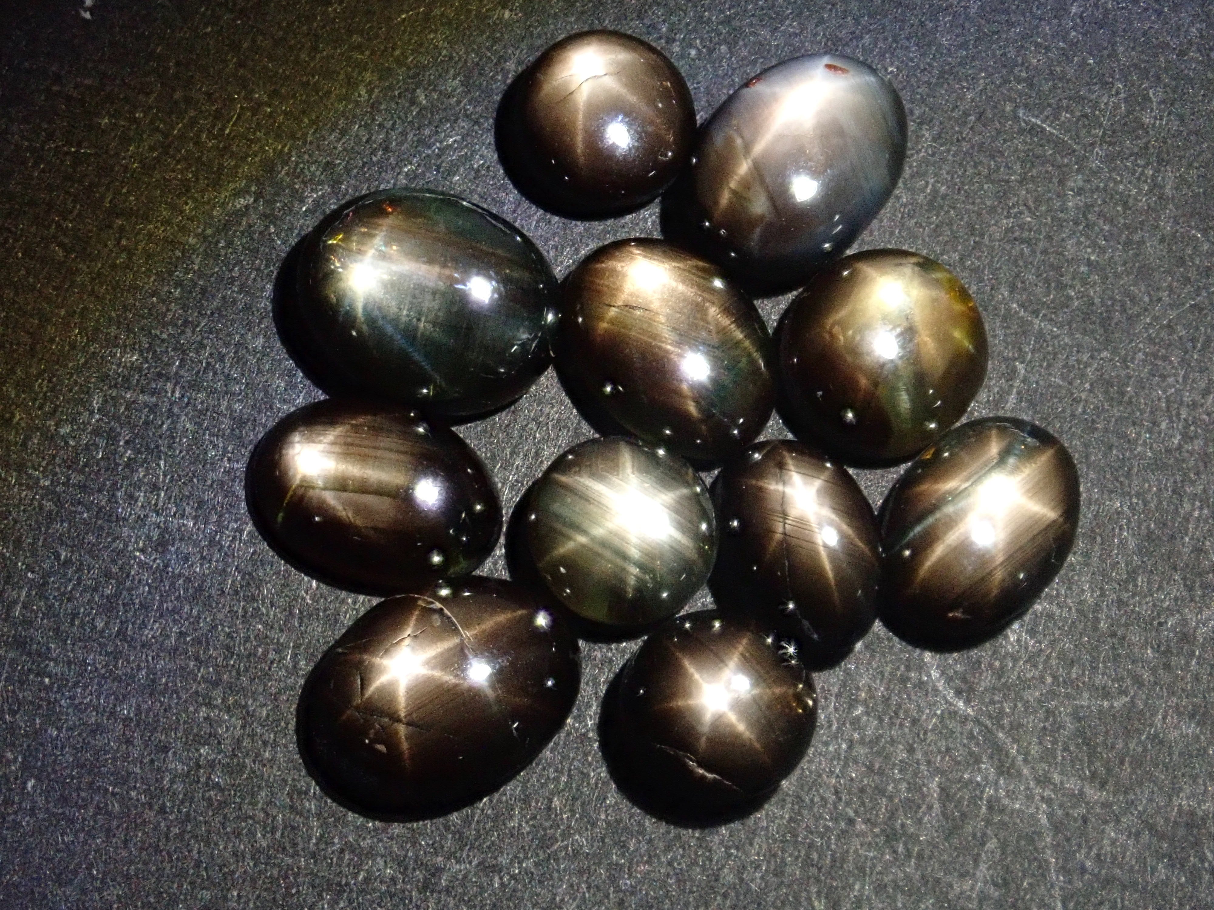 Limited to 13 stones: 1 black star sapphire loose stone (including 2 8-line star sapphires) Multiple purchase discounts available