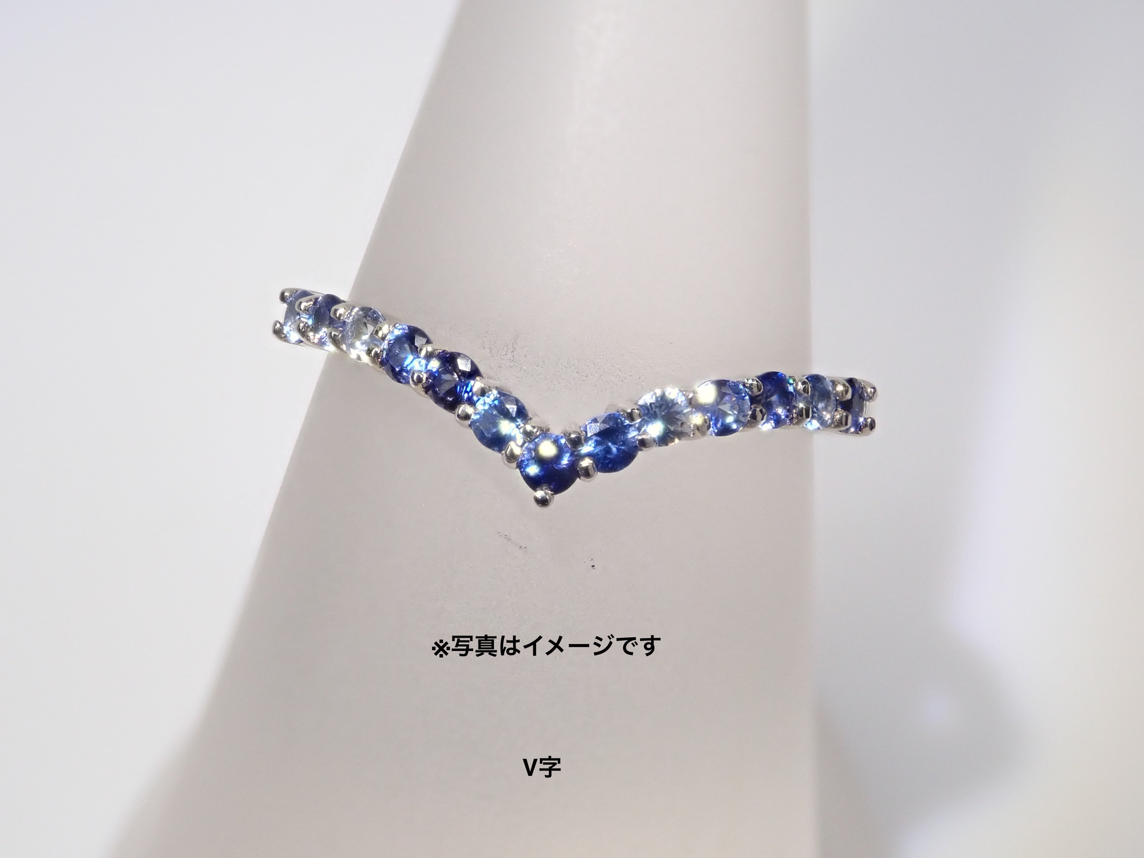 ベニトアイト13石・ハーフエタニティリングセット（1.8mm)