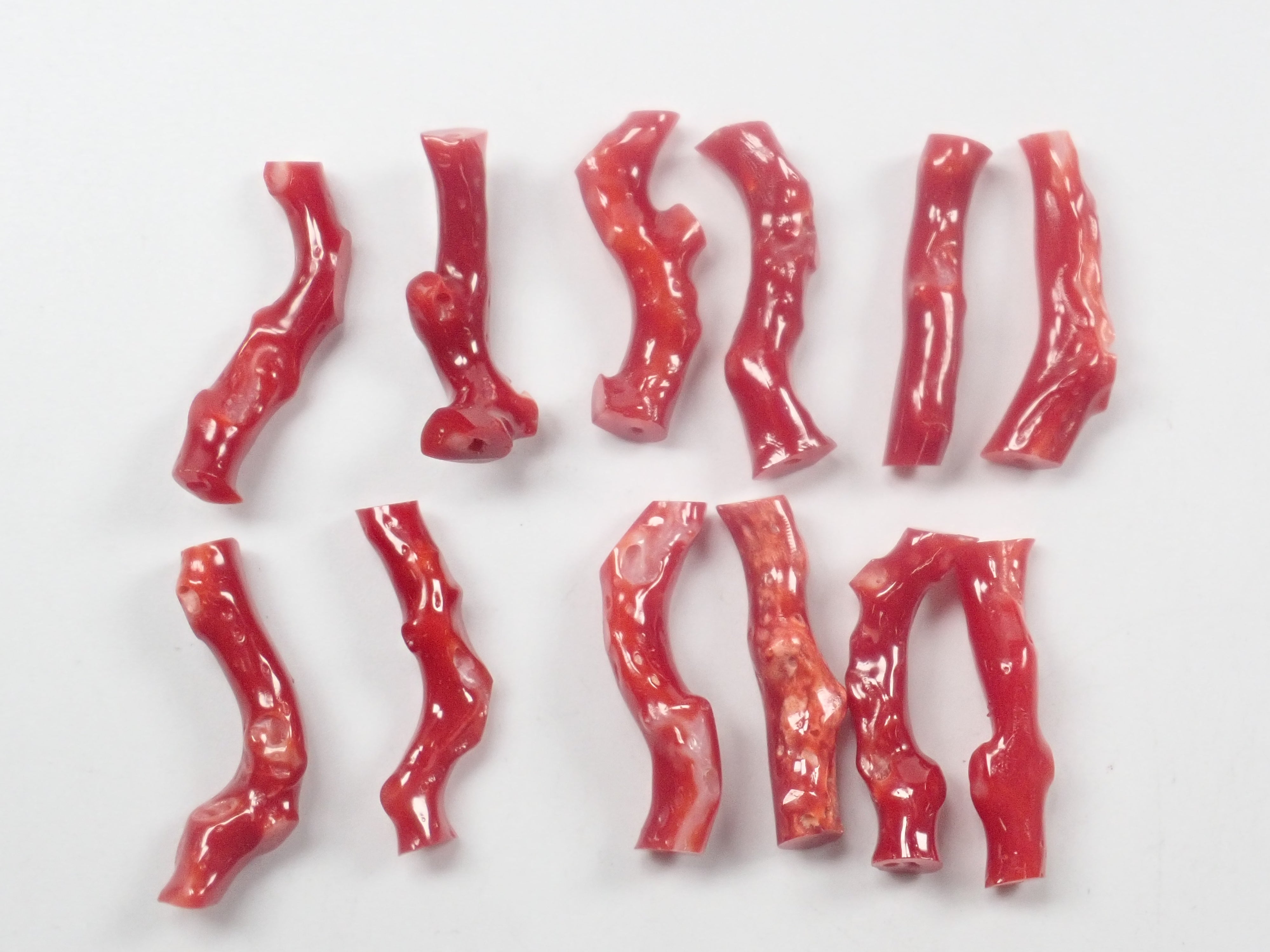 《Limited to 12 Stones》Kochi Prefecture Blood Coral Branch (Raw Coral) 1 Stone (March Birthstone, Coral, average 5.3ct)《Bulk Purchase Discount Available》