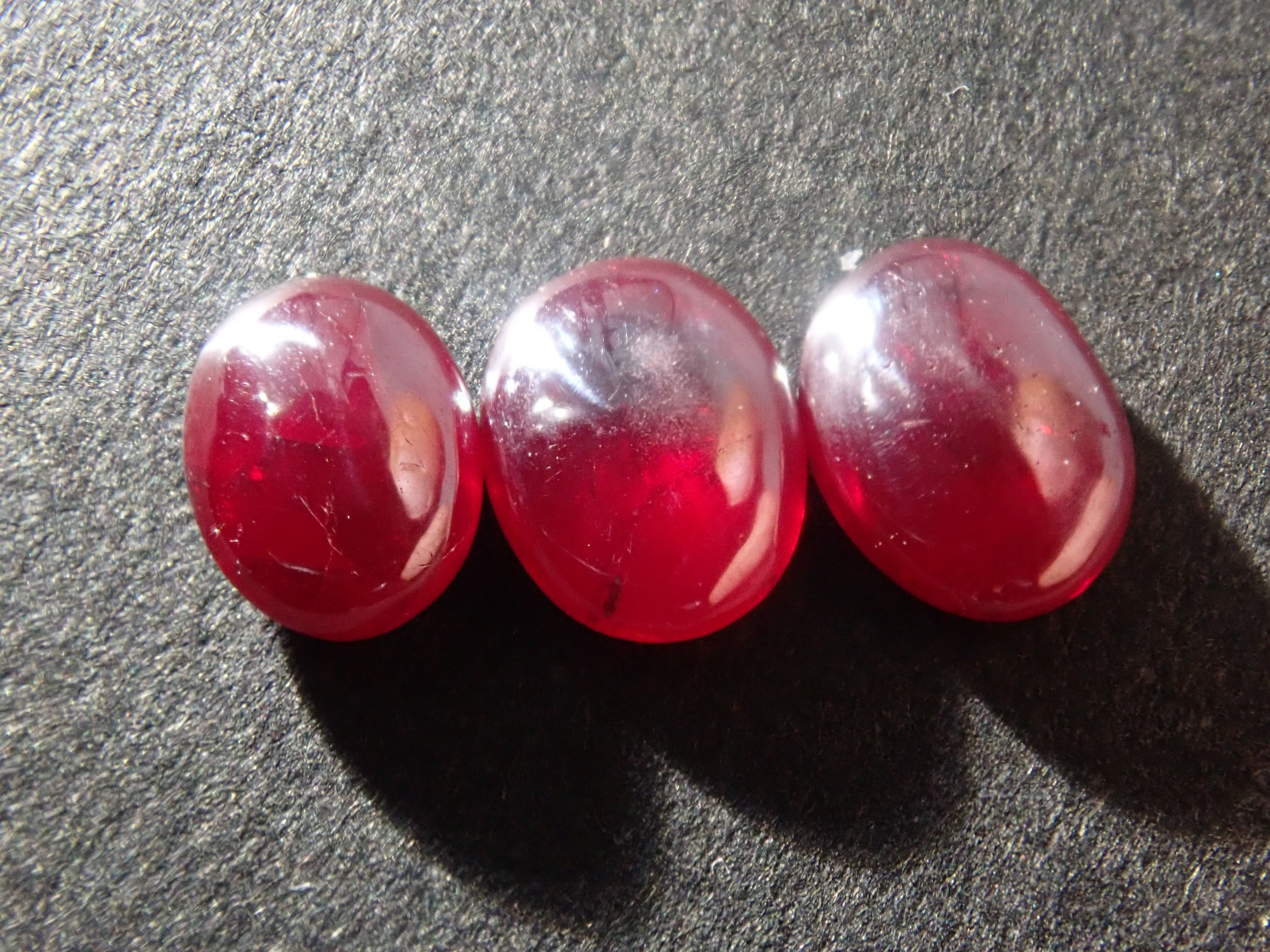 【4/4 22時販売】《限定3石》雲南省産シンシャ・辰砂1石ルース（平均1.55ct,全石鑑別書付き）《複数購入割引有》