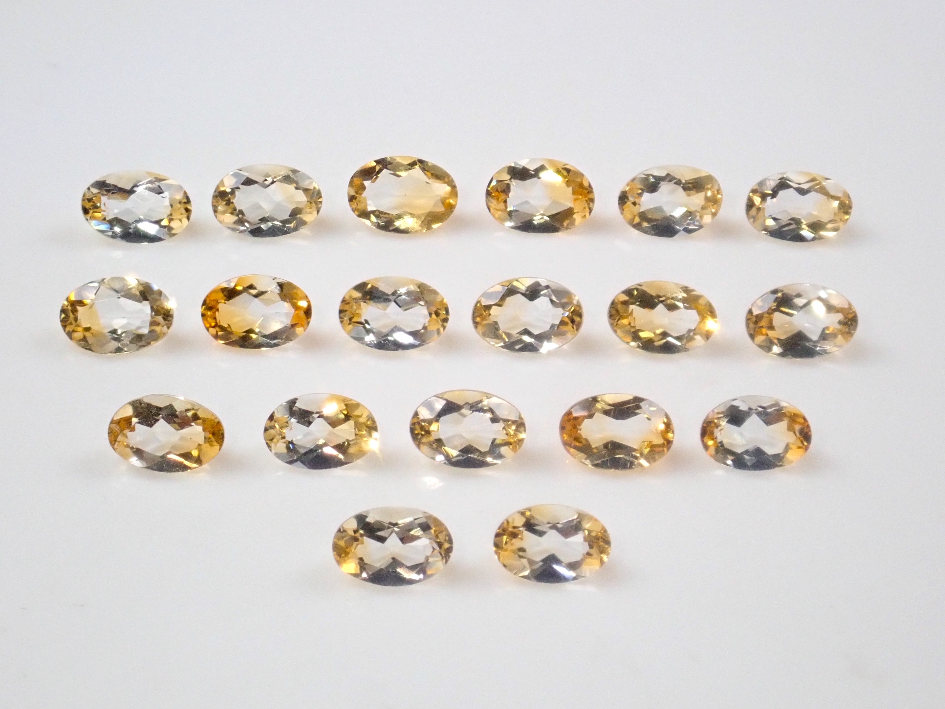 Brazilian bicolor citrine 1 stone loose (November birthstone, 6 x 4 mm) {Multiple purchase discount available} {For beginners}