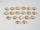 Brazilian bicolor citrine 1 stone loose (November birthstone, 6 x 4 mm) {Multiple purchase discount available} {For beginners}