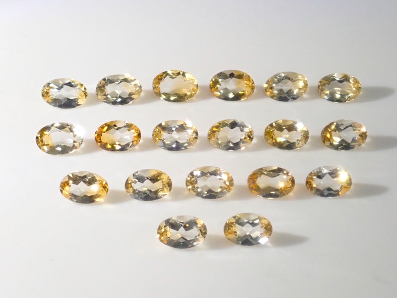 Brazilian bicolor citrine 1 stone loose (November birthstone, 6 x 4 mm) {Multiple purchase discount available} {For beginners}