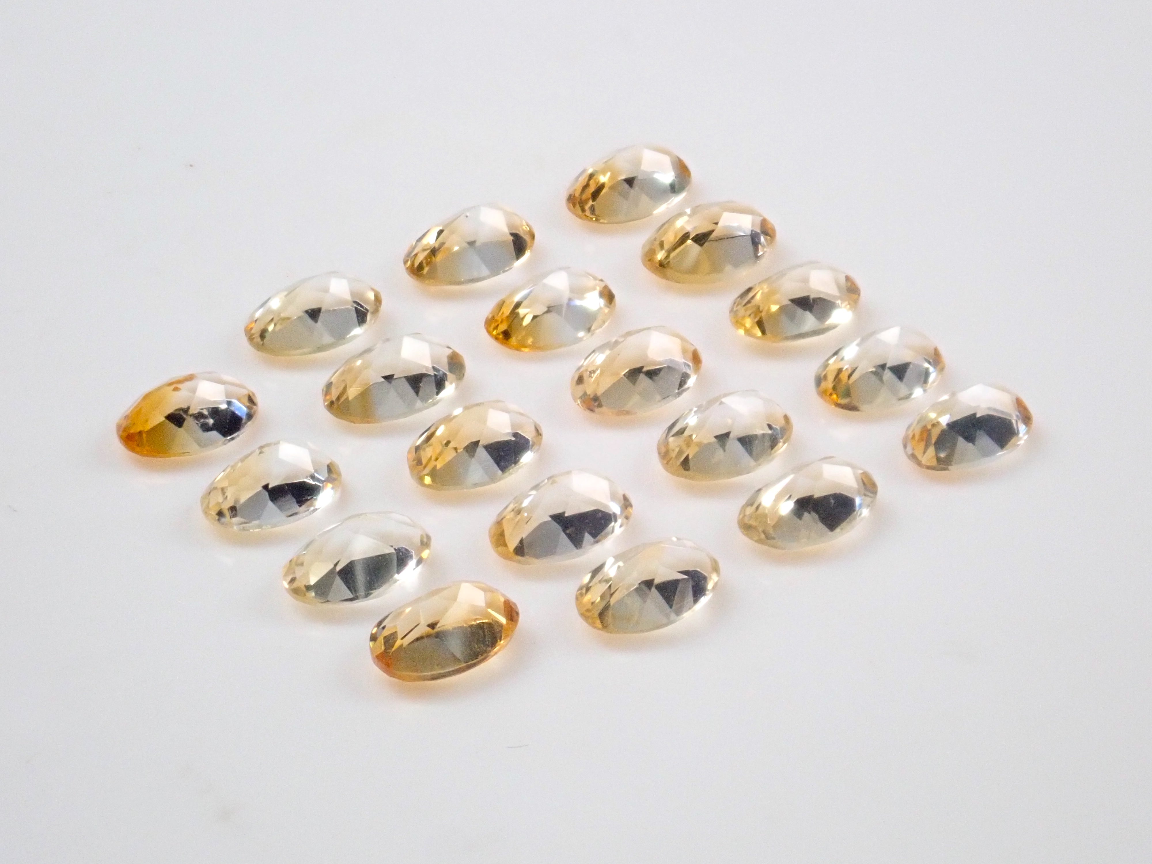 Brazilian bicolor citrine 1 stone loose (November birthstone, 6 x 4 mm) {Multiple purchase discount available} {For beginners}