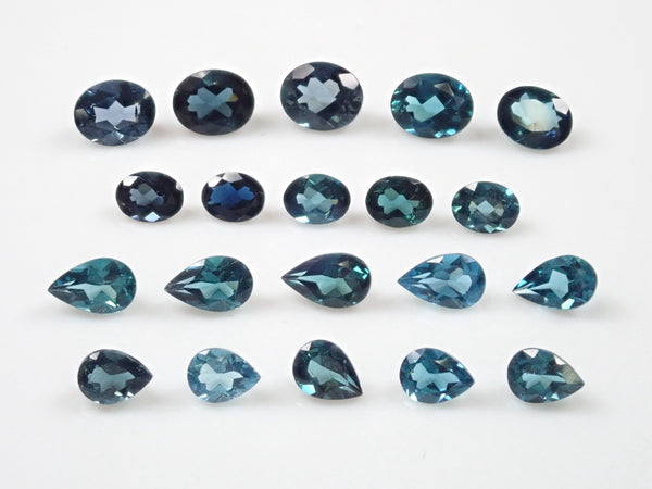 ブラジル産ブルートルマリン1石（3×4mm ペアシェイプ・オーバルカット/3×5mmペアシェイプ/4×5mmオーバルカット)《複数購入割引有》