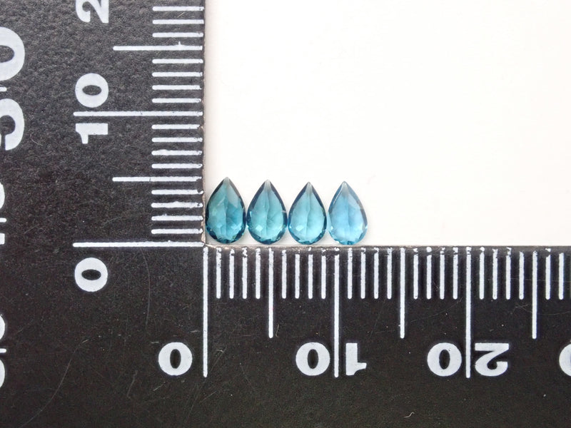 1 stone of Brazilian blue tourmaline (3 x 4 mm pear shape/oval cut/3 x 5 mm pear shape/4 x 5 mm oval cut)《Discount available for multiple purchases》
