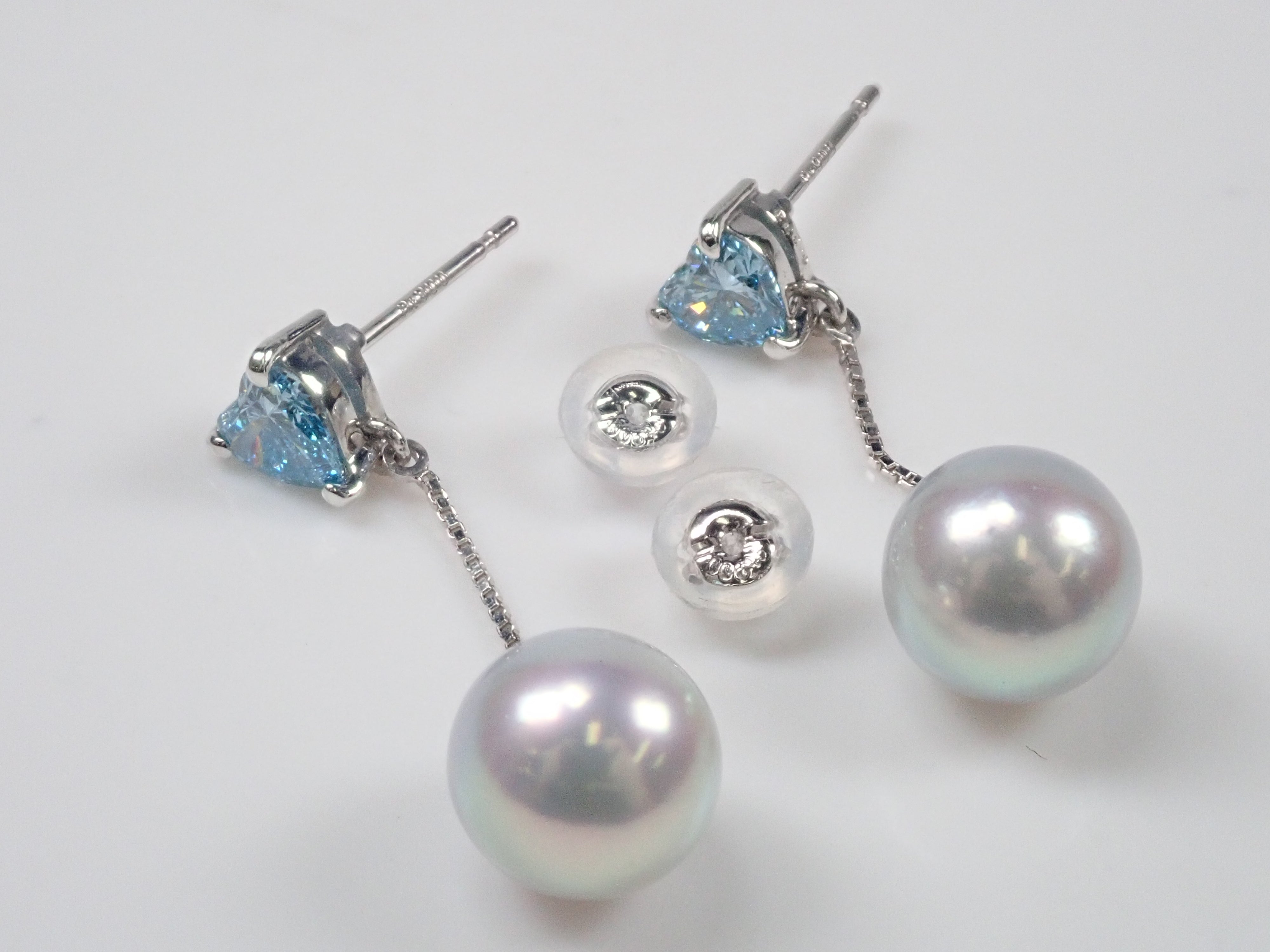 Pt900アイスブルーダイヤモンド0.333ct 0.333ct ピアス