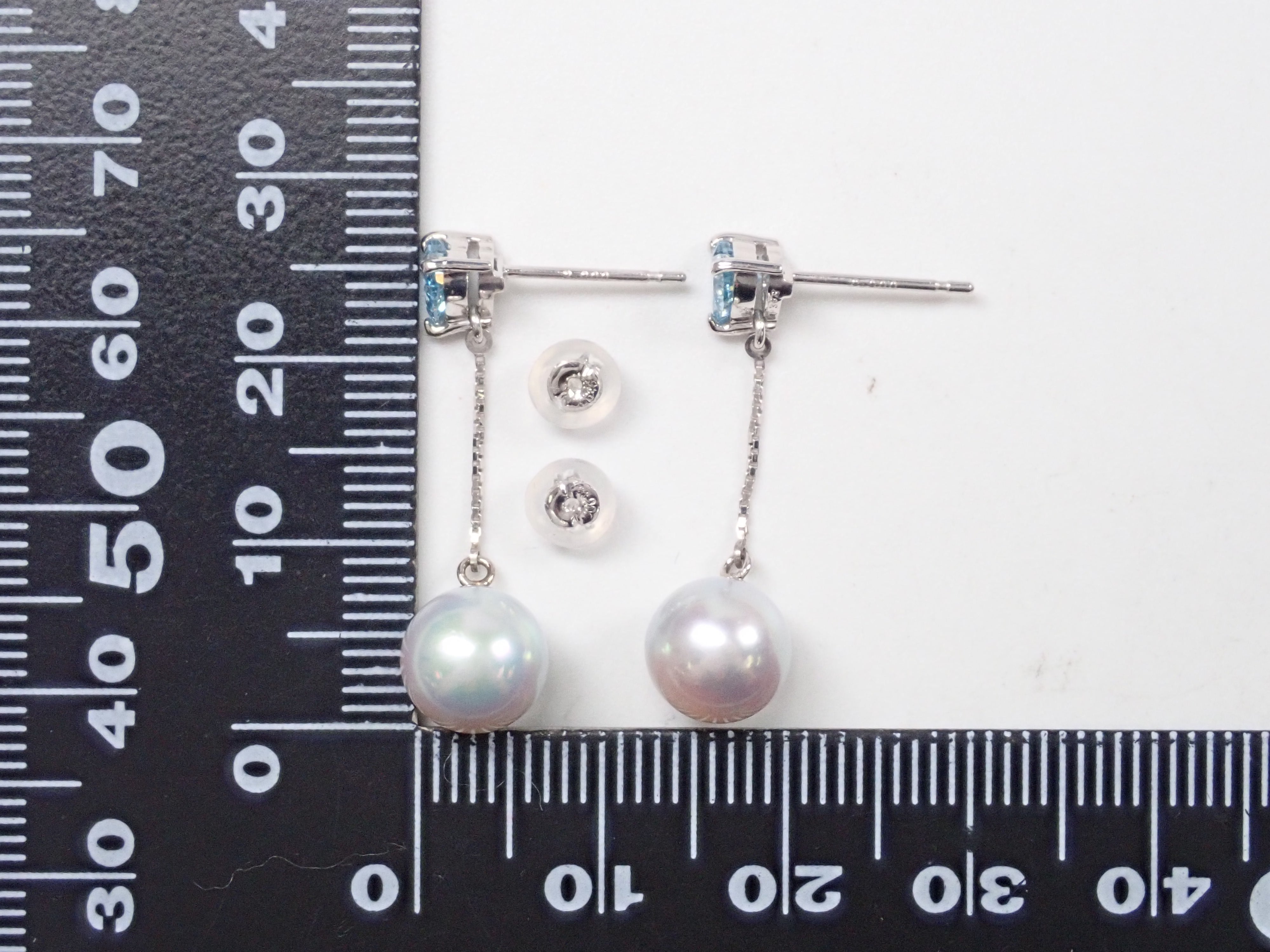 Pt900アイスブルーダイヤモンド0.333ct 0.333ct ピアス