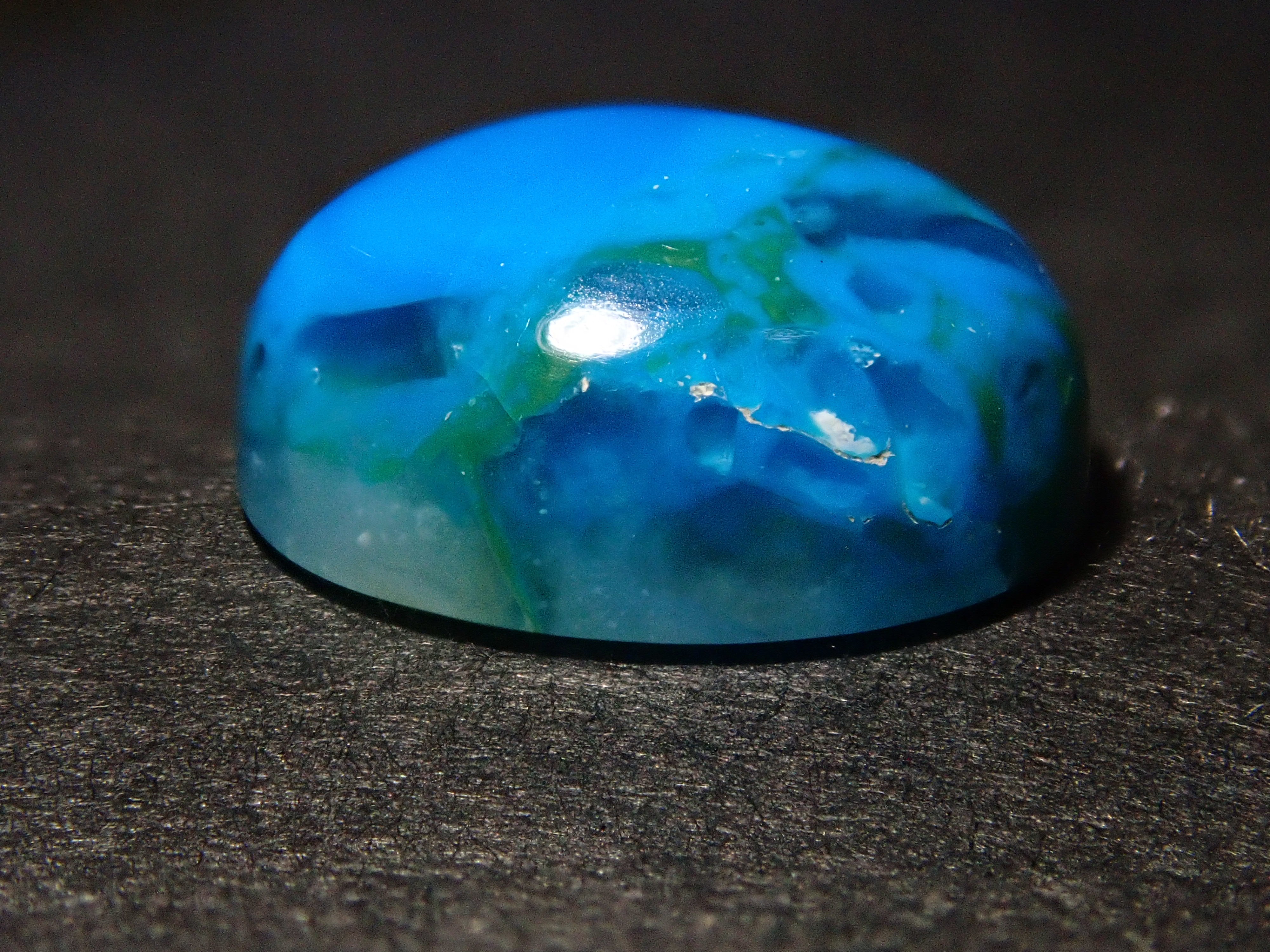 【12562646掲載】ペルー産バイカラーブルーオパール 2.707ctルース