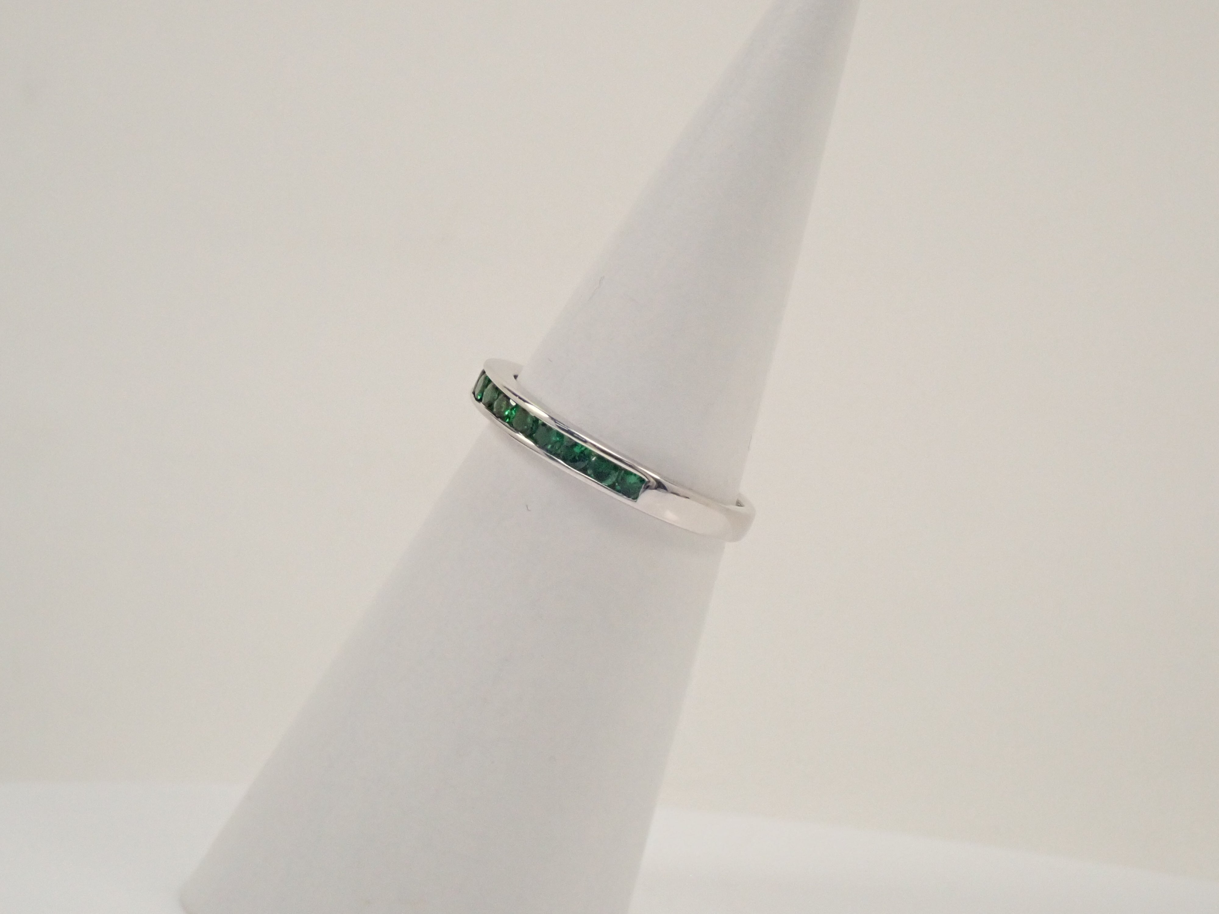 【22602546掲載】【カラフリ】K18WG ツァボライト 0.57ctct リング