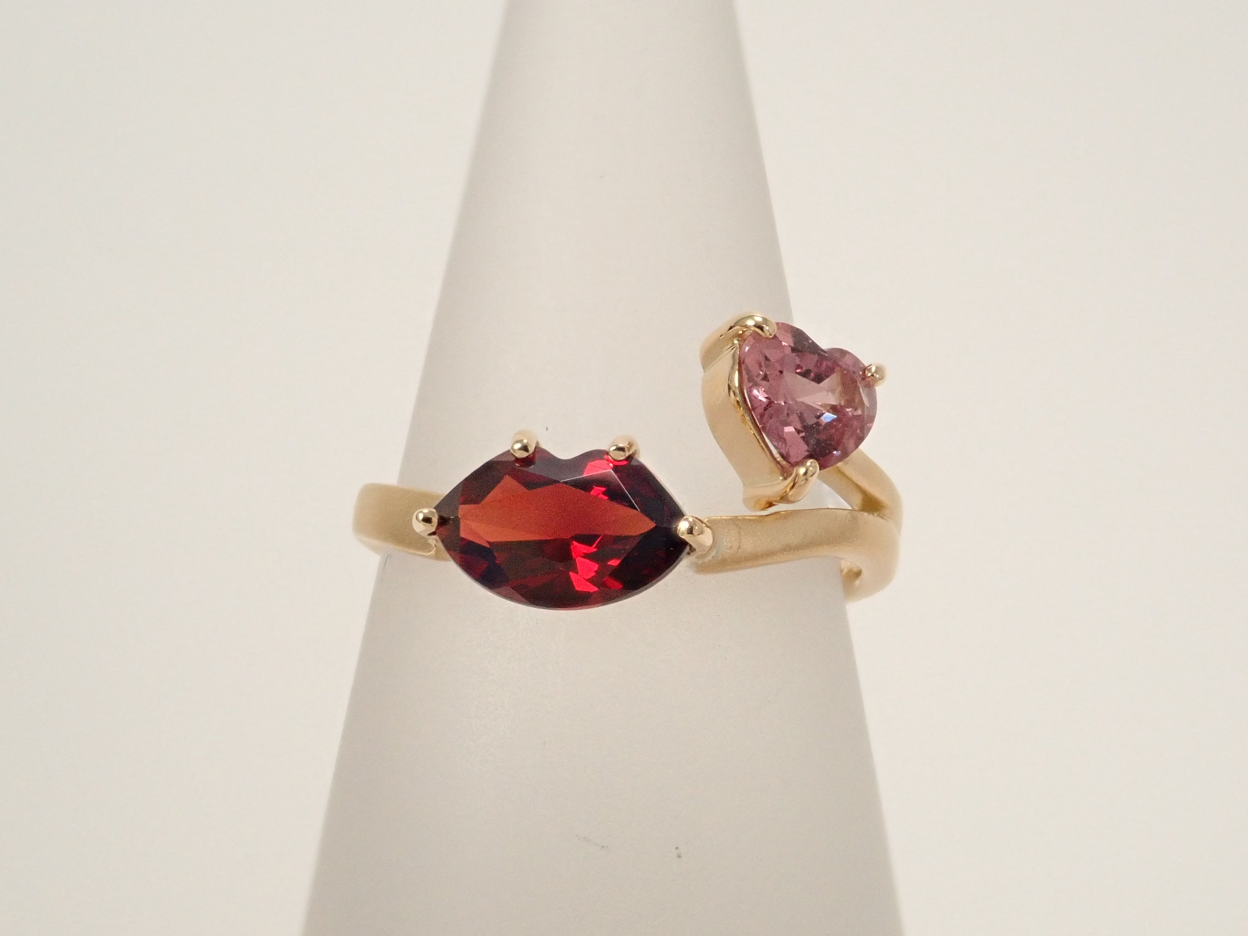 【22602544掲載】K18YG アルマンディンガーネット 1.003ct リング